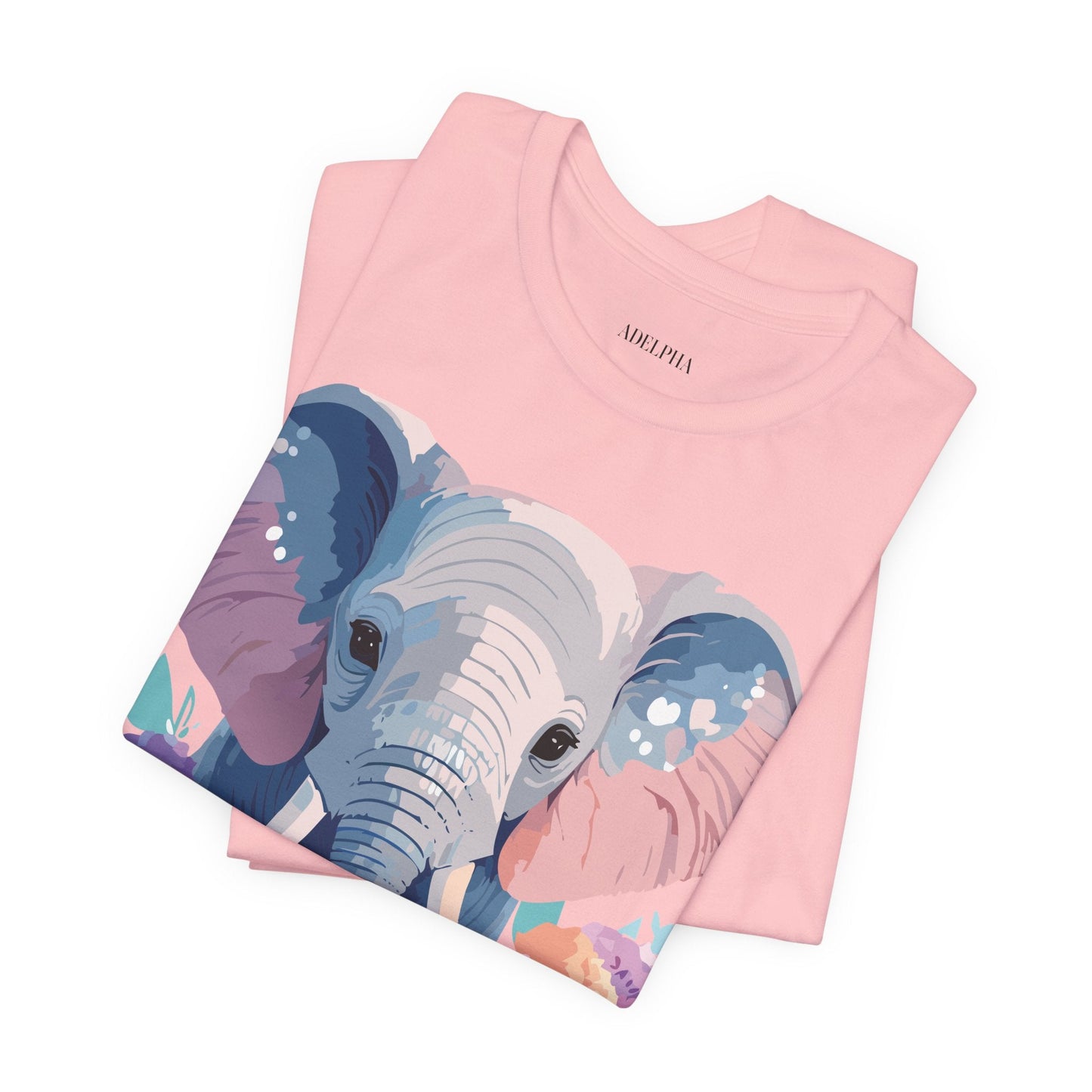 Elephant Graphic T Shirt Unisex Vintage Art Design Tee by Adelpha Short Sleeve Premium