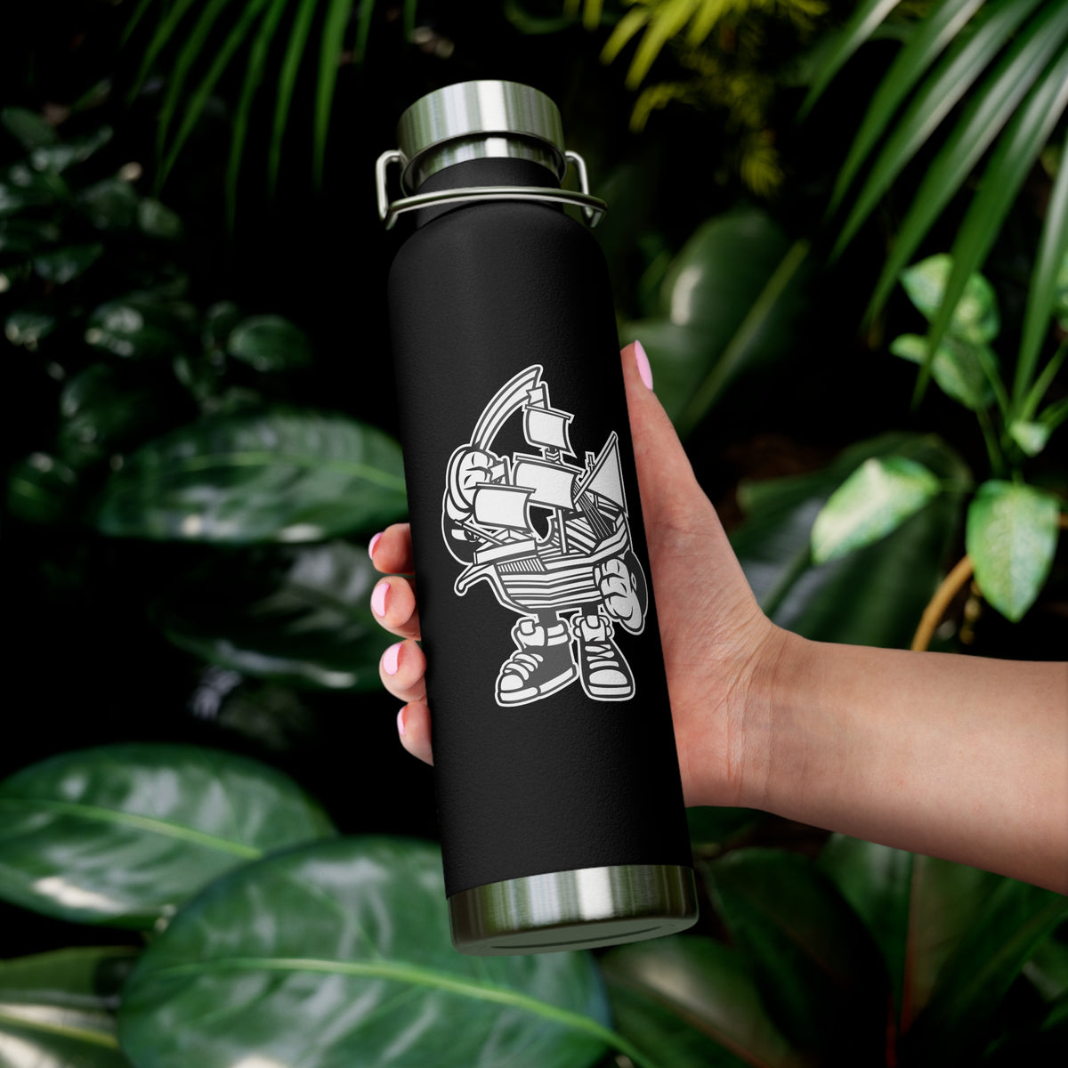 22oz Copper Insulated Water Bottle with Cartoon Design - CV46
