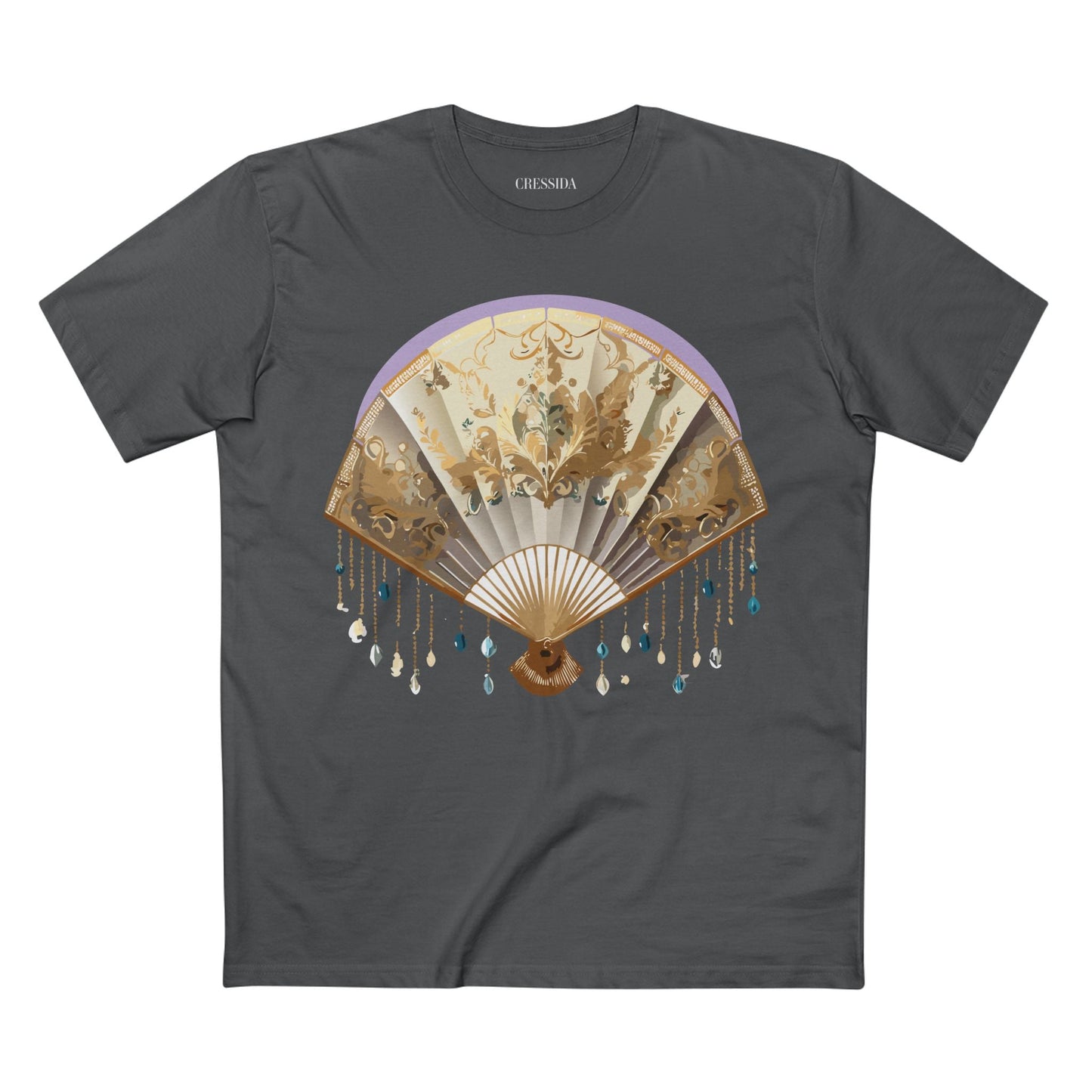 Antique Fan Graphic Design T-Shirt Unisex 100 Cotton Floral Carnival Artwork Tee 27