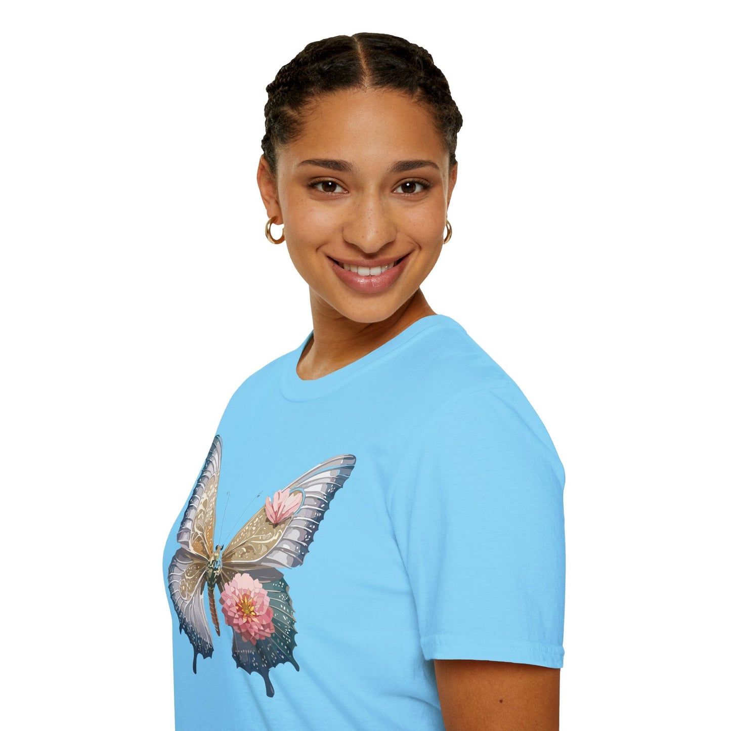 Unisex Monarch Butterfly T Shirt Softstyle Gildan 64000 100 Percent Ring Spun Cotton Tee