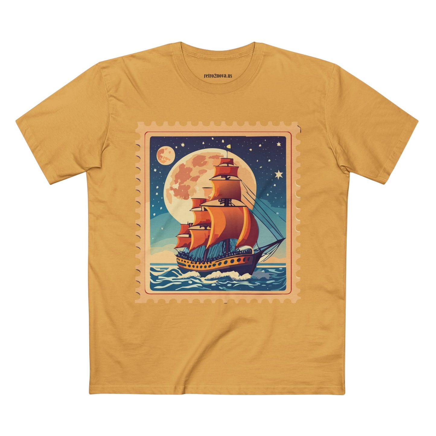 Postage Stamp Shirt Unisex Premium Cotton Tee With Original Art Design Retro2Nova