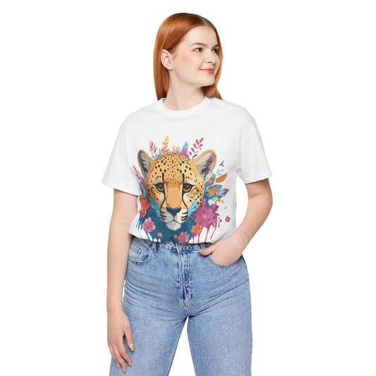Cheetah Graphic Unisex 100 Cotton Artwork Tee 4