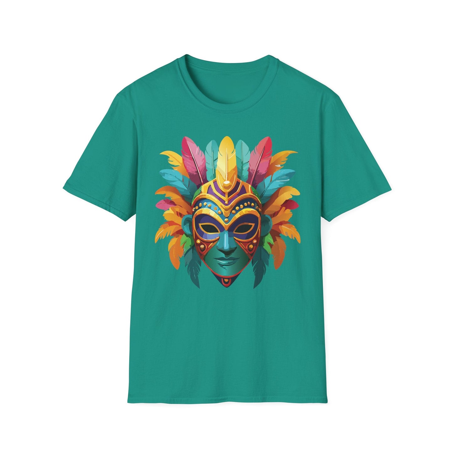Mask Tee Shirt Unisex Masquerade Design Gildan Softstyle 64000 100 Percent Ring Spun Cotton Tee
