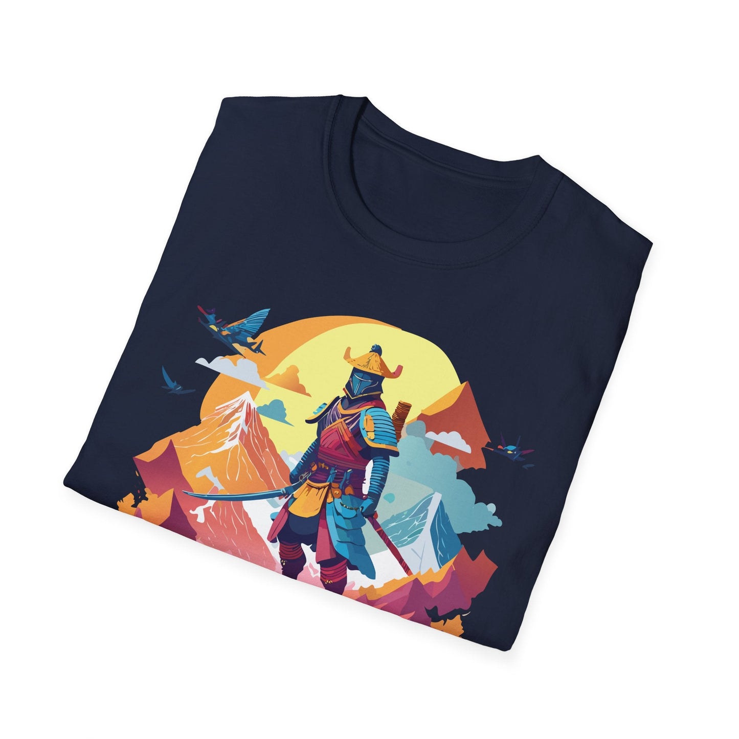 Samurai Shirt Unisex Gildan Softstyle 64000 Tee 100 Percent Ring Spun Cotton Comfortable Everyday