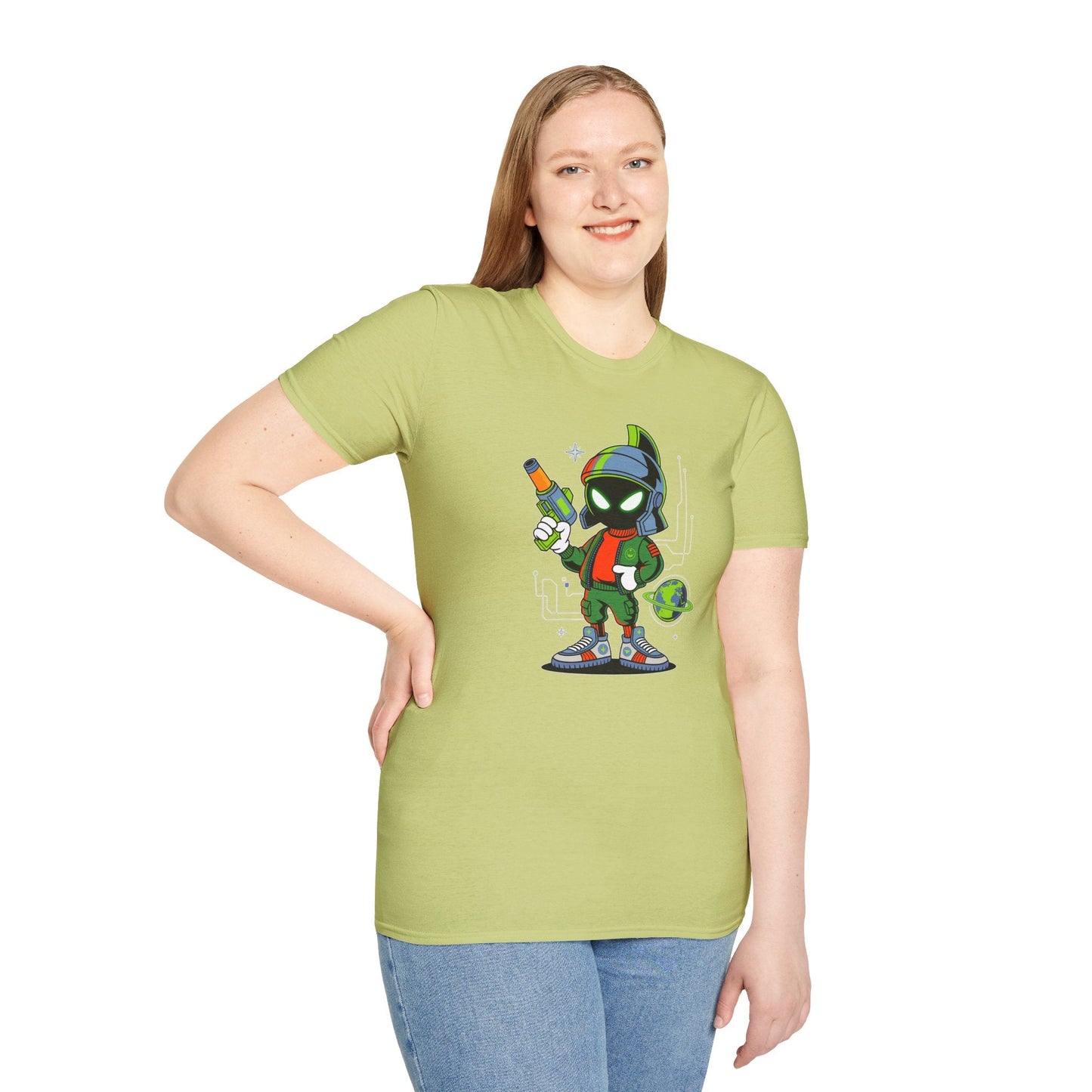 Gildan Softstyle 64000 Unisex Cartoon T Shirt With Animation And Funny Animals Design