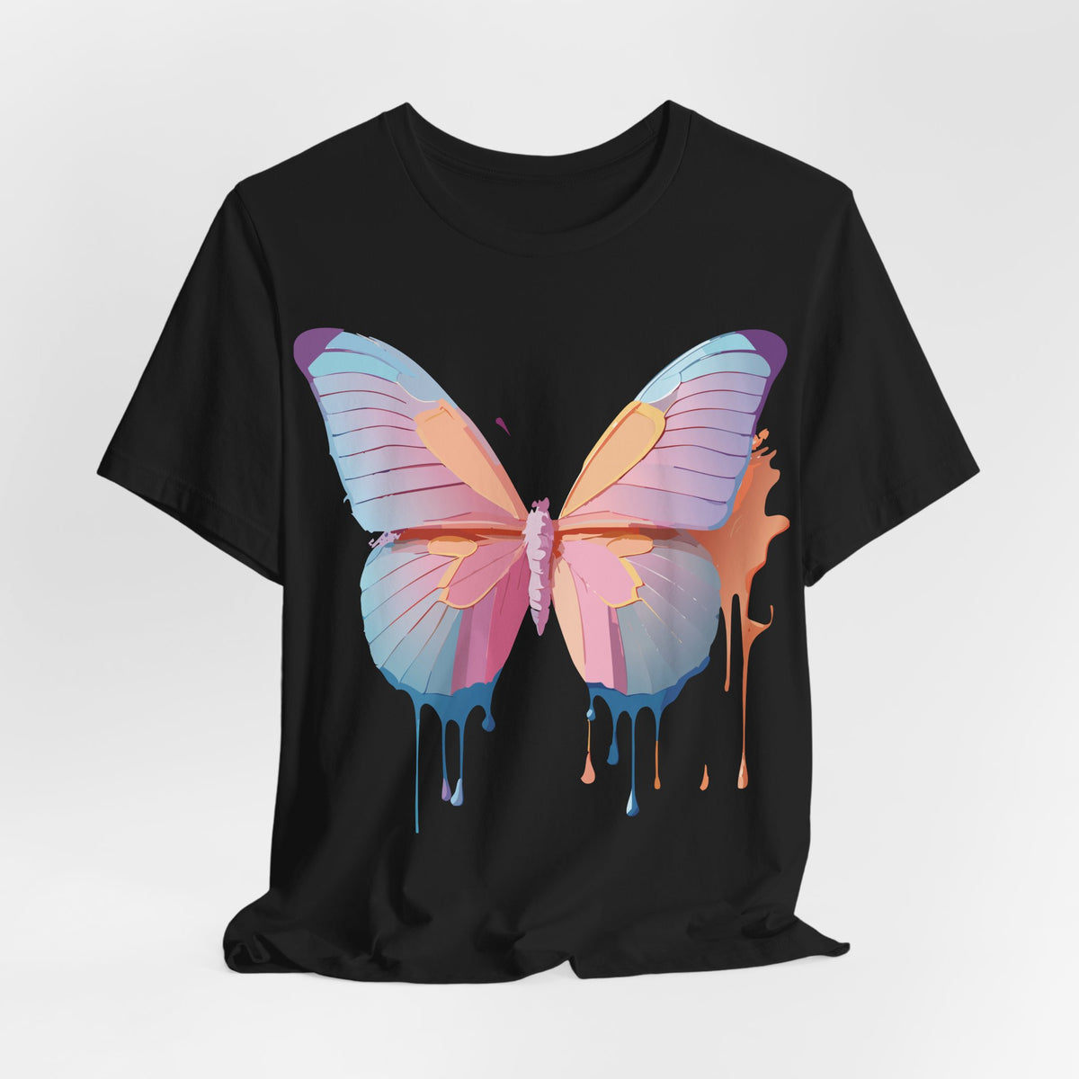 Butterfly Graphic Unisex Cotton Bella+Canvas Tee with Art Design n71