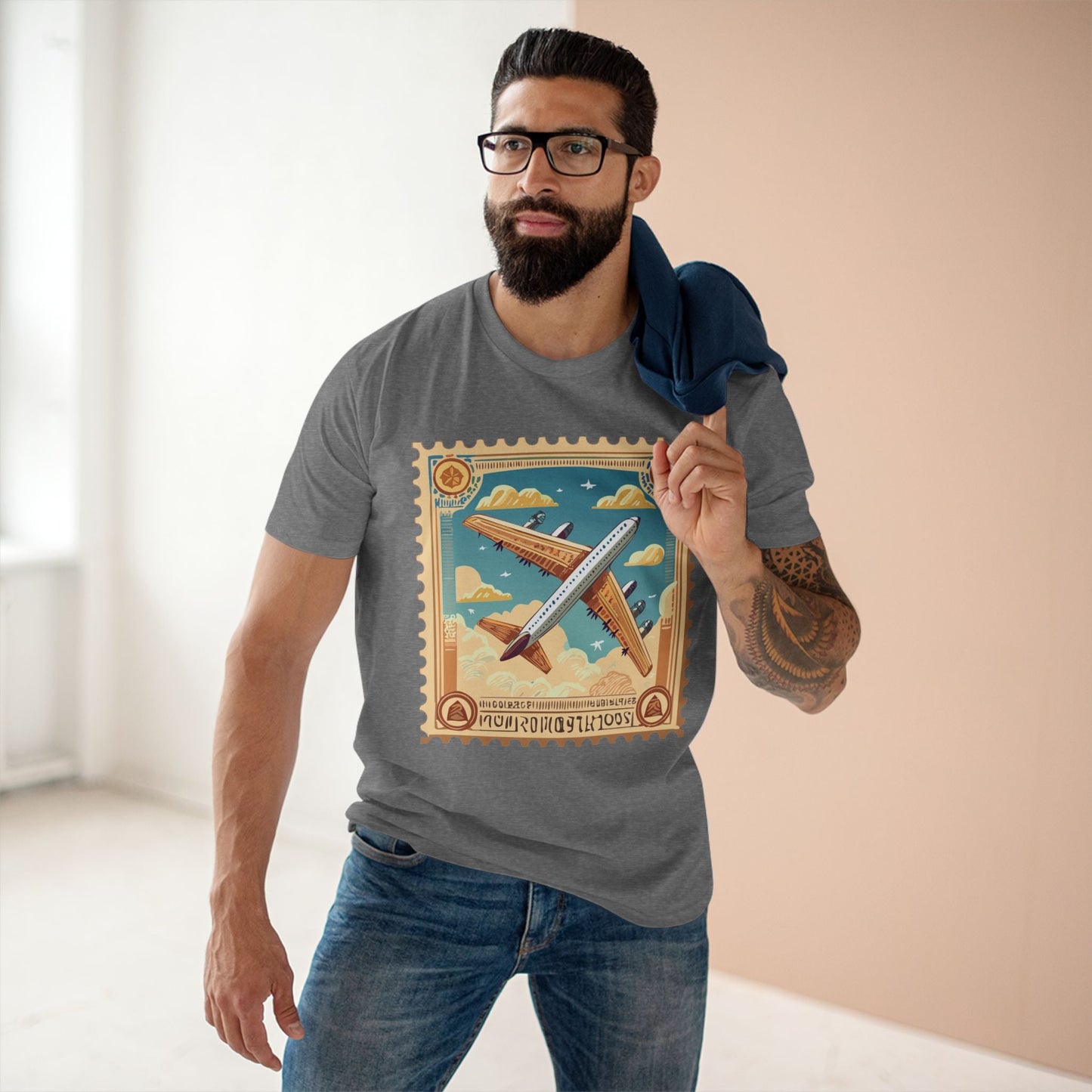Stamp Shirt Postage Stamp Tee Unisex Premium Cotton Art Design PS18 Retro2Nova Collection