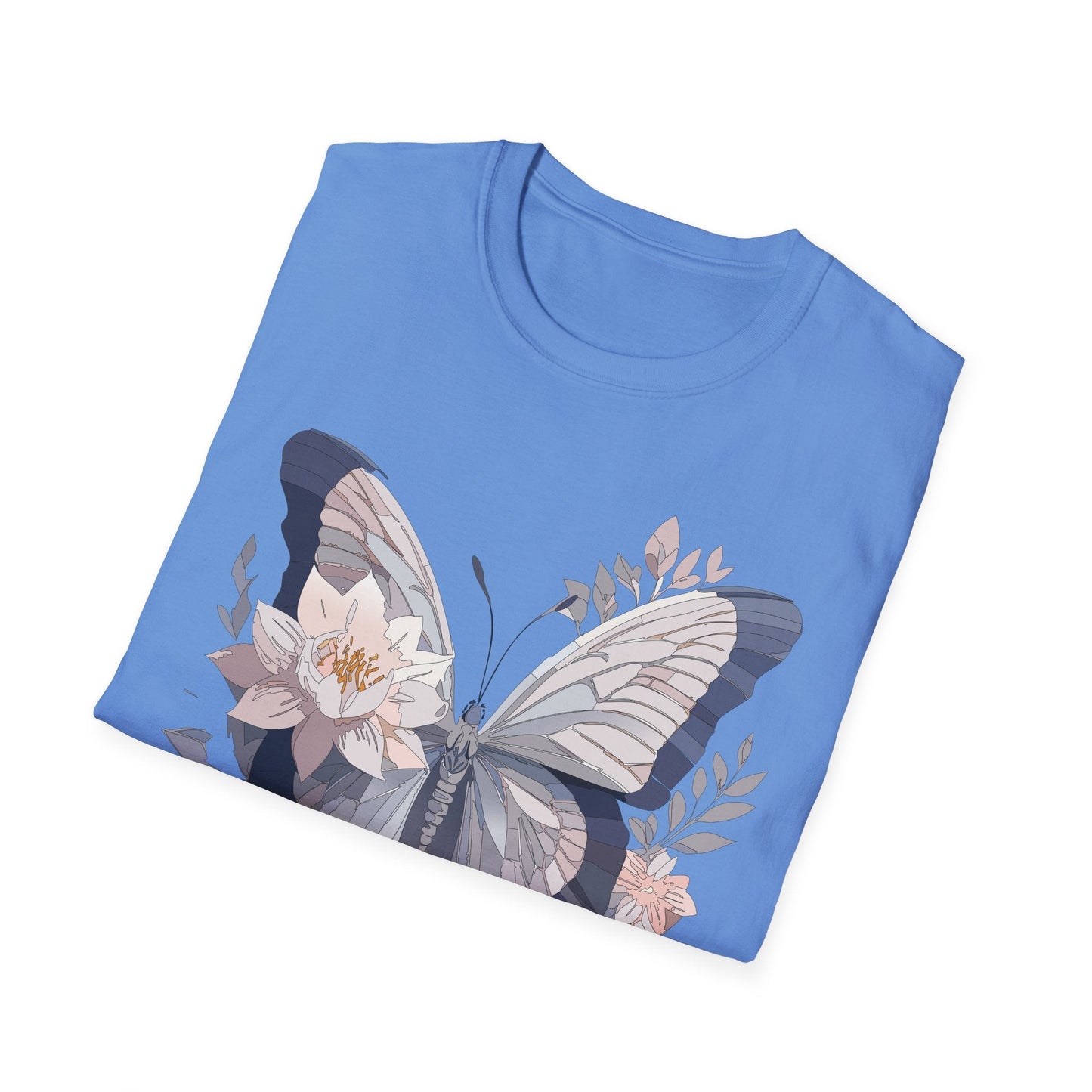 Butterfly T Shirt Unisex Monarch Print Softstyle Cotton Tee for Everyday Comfort