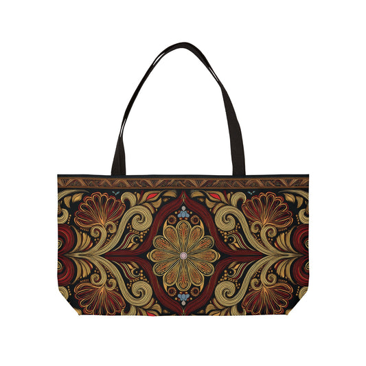 Ornament Print Big Bag Unisex Spun Poly 24x13 Canvas Art Bag OR-15