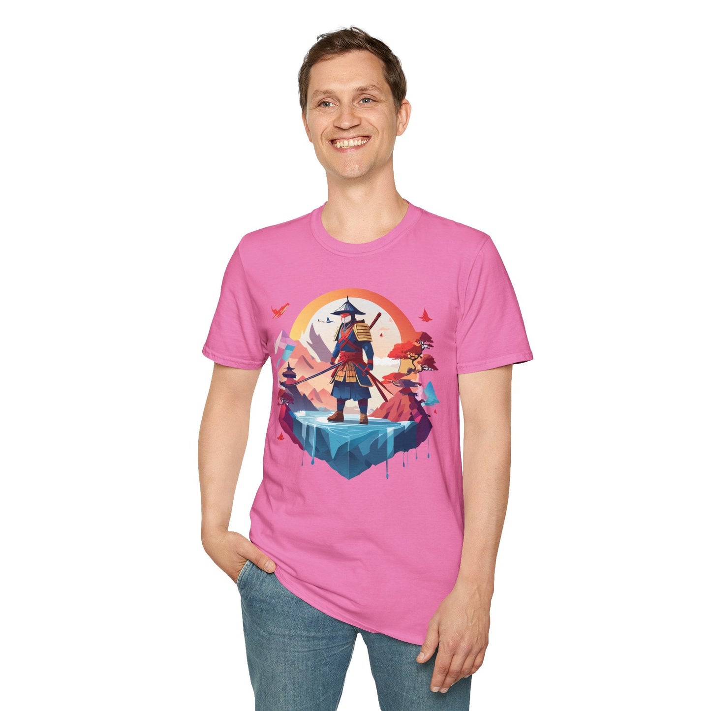 Samurai Shirt Unisex Softstyle Tee 100 Percent Ring Spun Cotton Short Sleeve T Shirt Comfort Fit