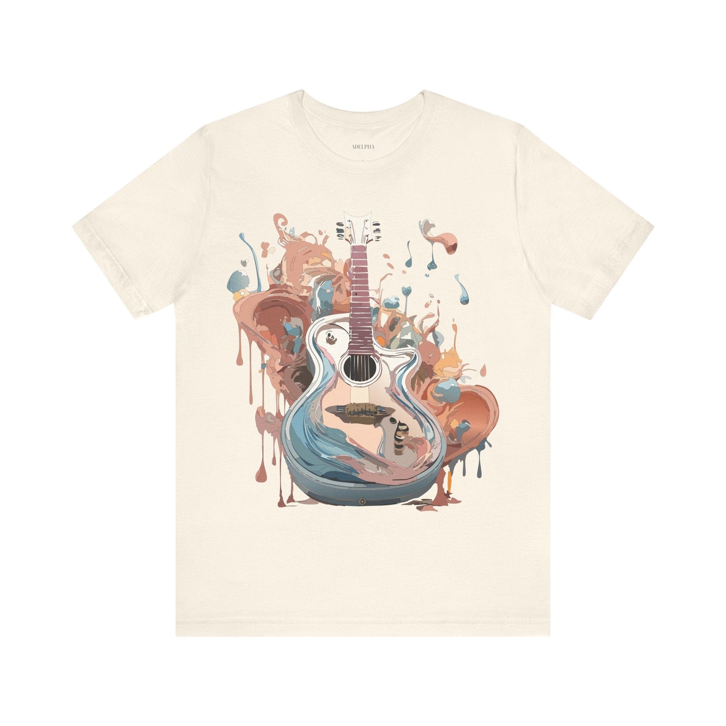 Music Graphic Unisex 100 Cotton Vintage Art with Musical Elements Tee 56
