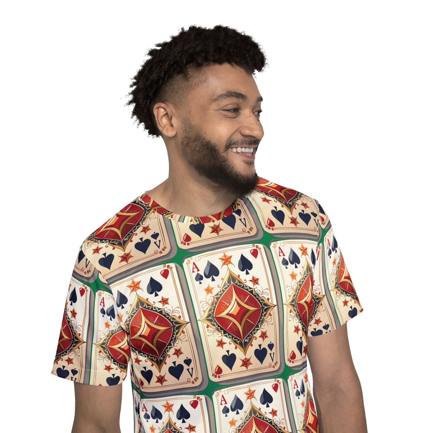 2-Ace Spades Graphic T-Shirt, Art Design Poly Shirt, All Over Print Graphic Tee, Playing Cards T-Shirt, Playing Cards Tees