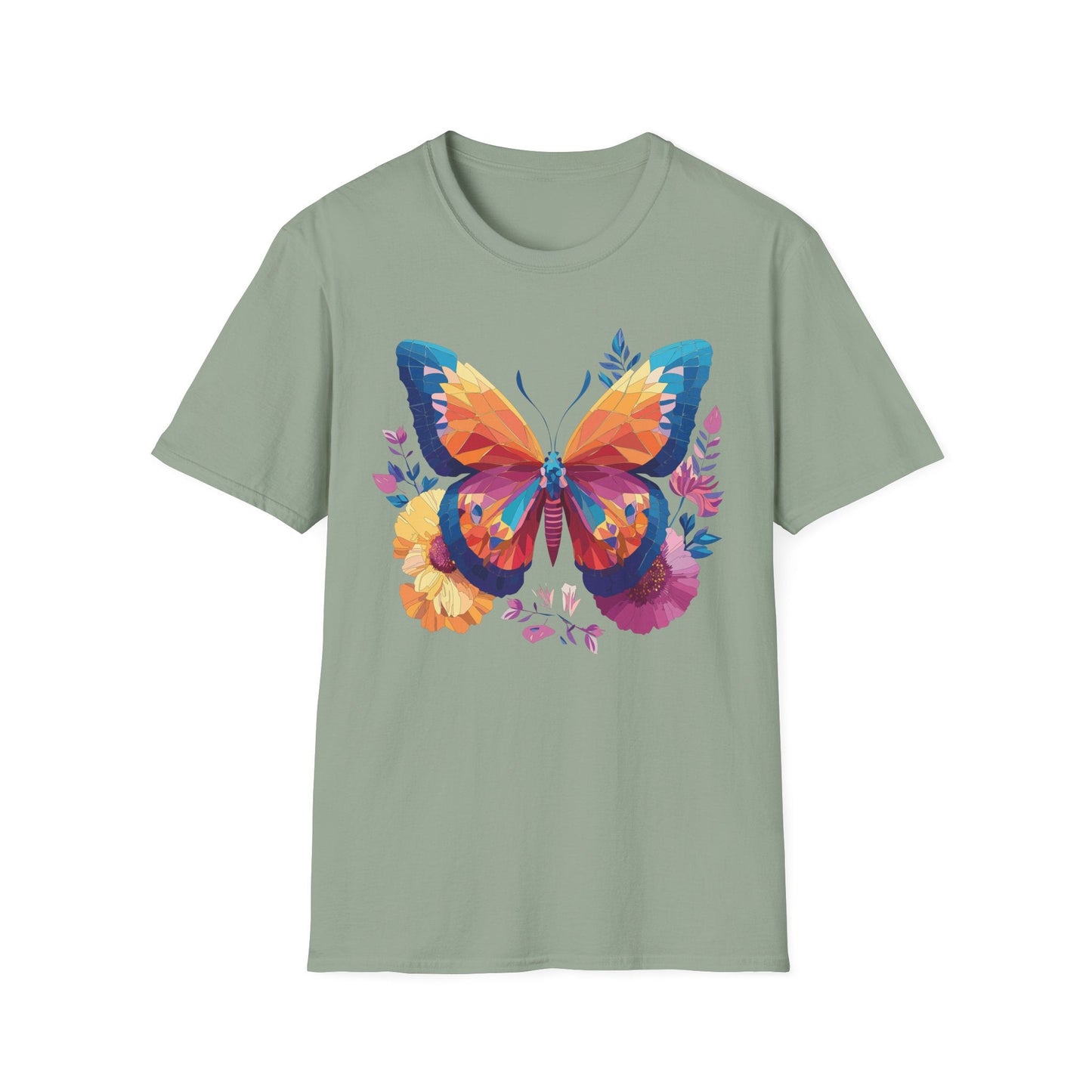 Butterfly Shirt Unisex Softstyle Short Sleeve Tee Monarch Butterfly 100 Percent Cotton
