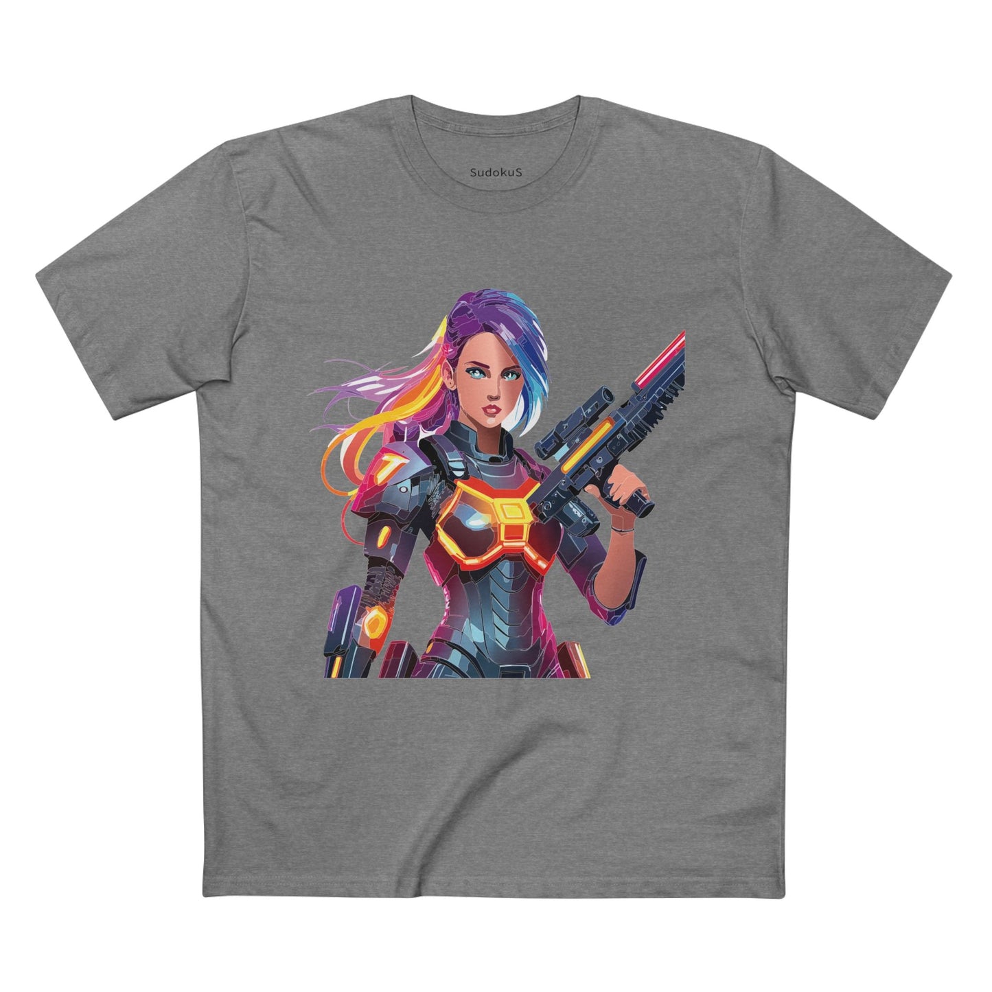 Army-woman Graphic Unisex 100 Cotton Staple Tee 17