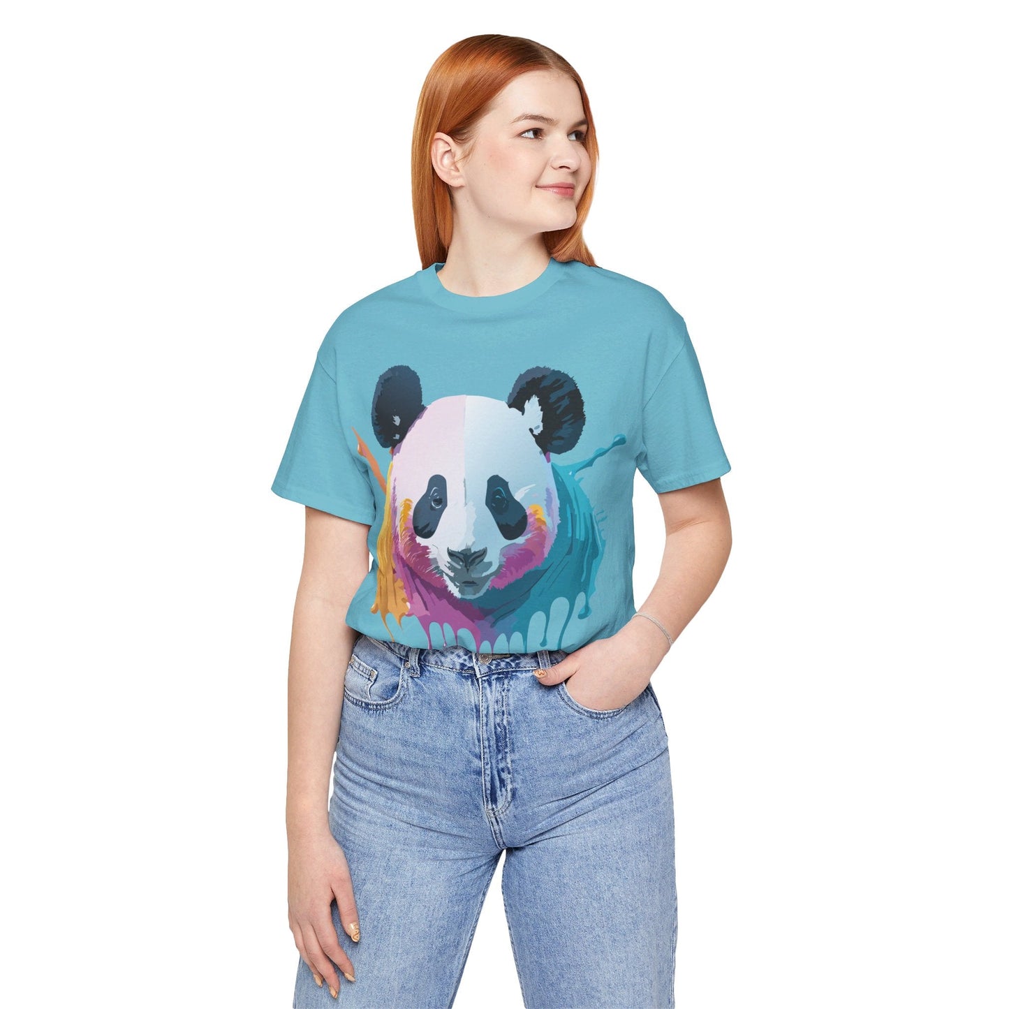 Panda Shirt Unisex Graphic Tee Vintage Inspired Artwork By Adelpha Jersey Short Sleeve