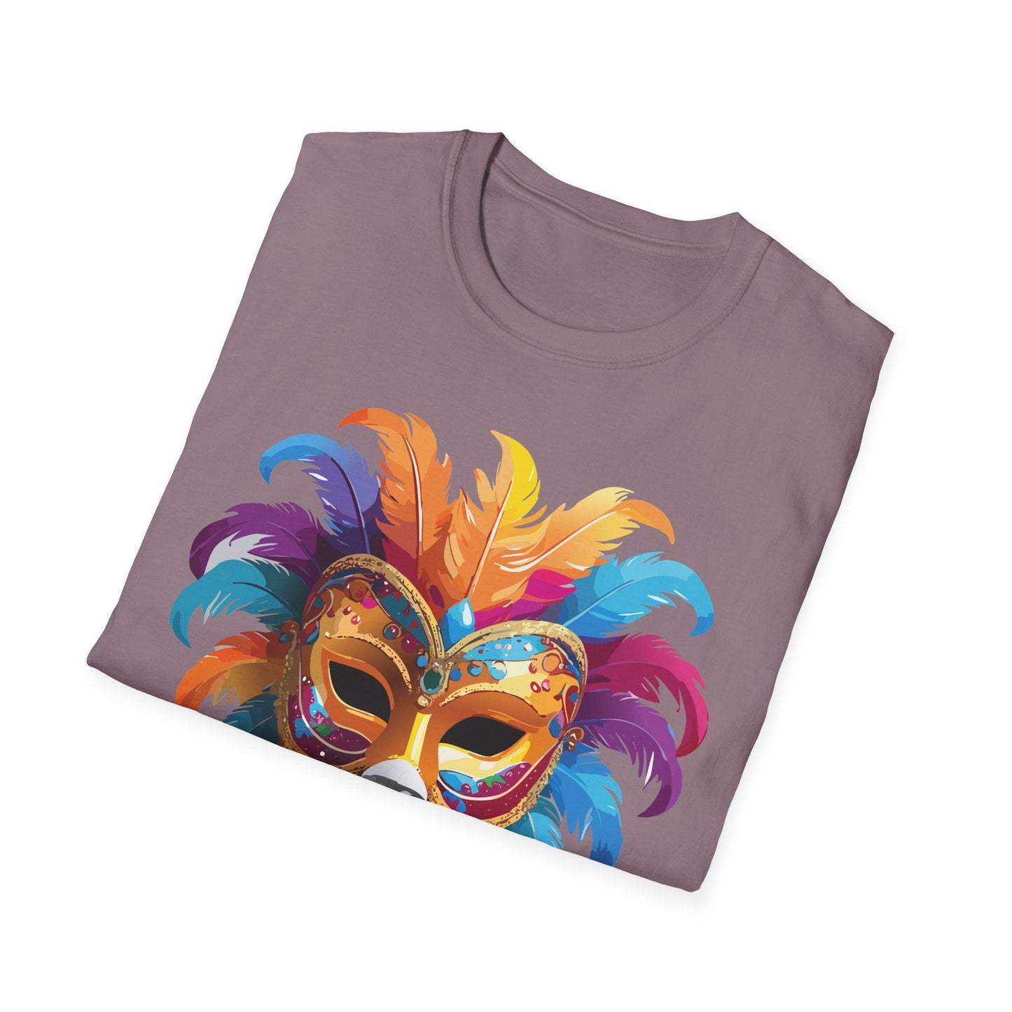 Mask Tee Shirt Unisex Masquerade Design Art Graphic Gildan Softstyle 64000 Cotton Tee