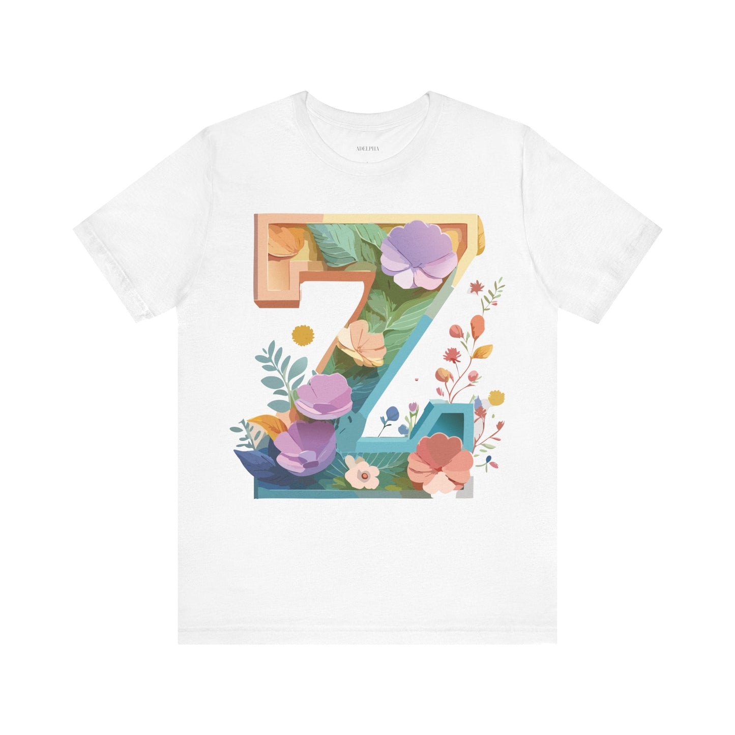 Unisex Letter Z Graphic Tee  Vintage Inspired Art Short Sleeve