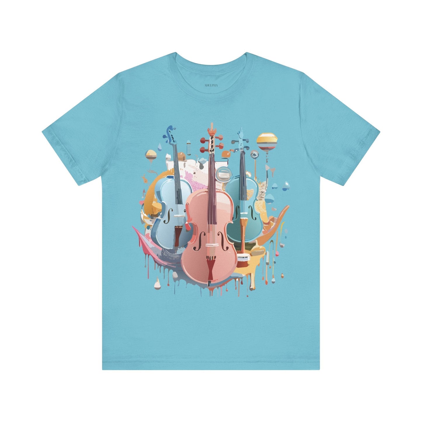 Music Graphic T Shirt Unisex Vintage Inspired Art Tee by Adelpha Premium Jersey Short Sleeve