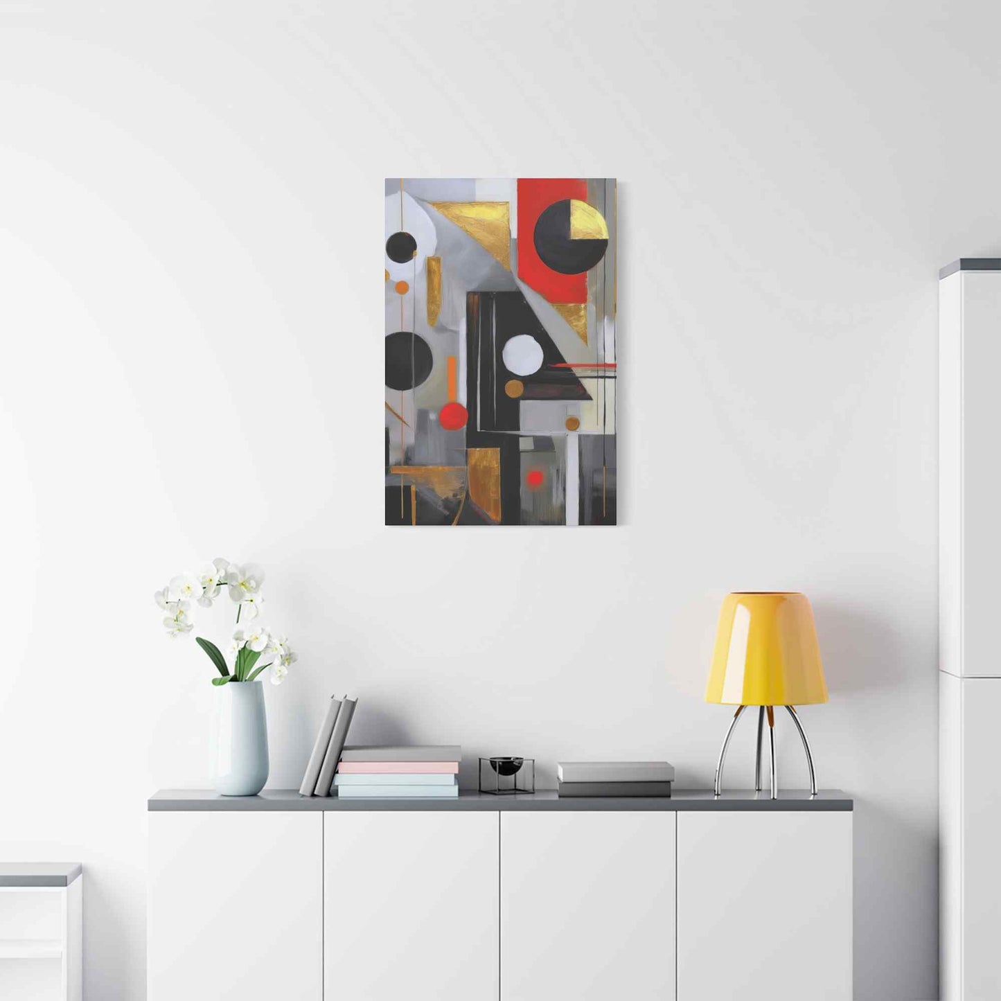 Red Abstract Painting Print Canvas 20x24,20x30,24x30, 24x32,24x36,30x40, 32x48,36x48,40x60 Pine-Wood Inner Frame ABS-23