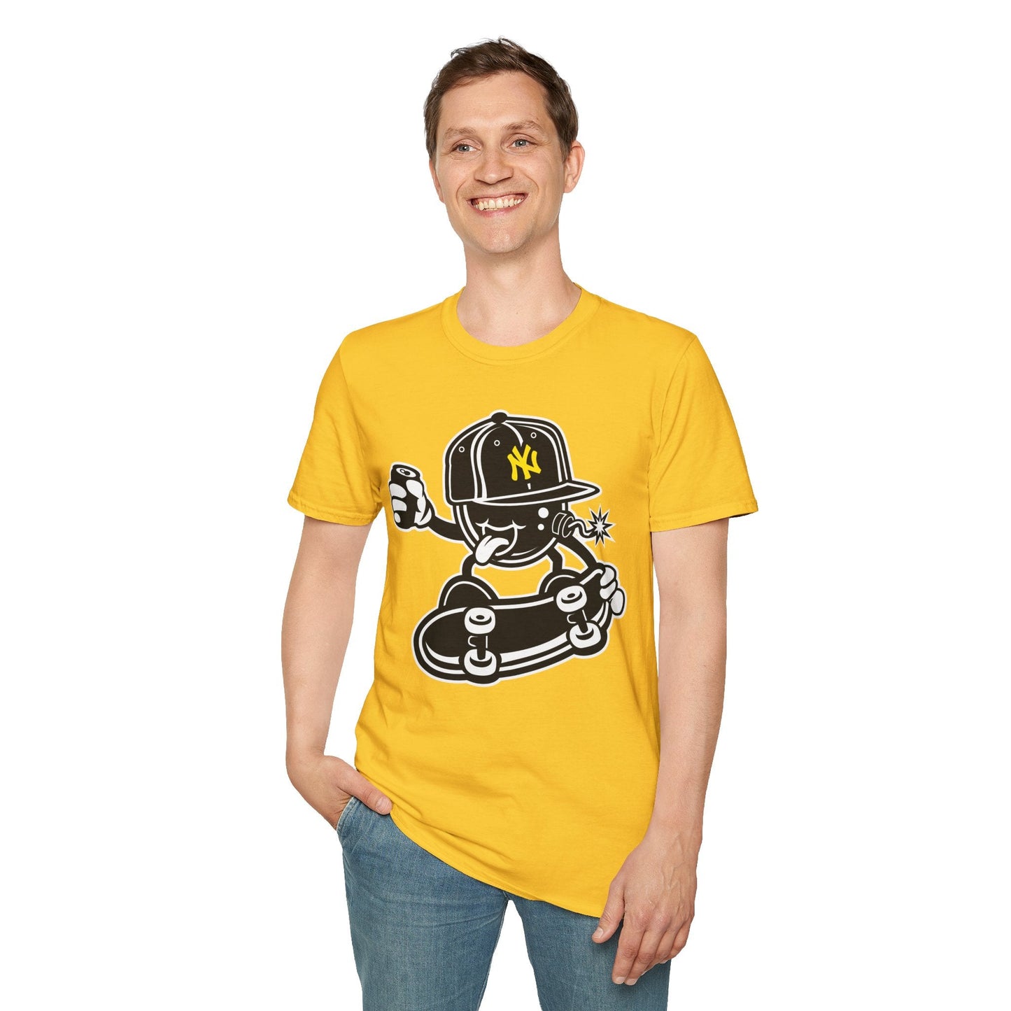 Cartoon T Shirt Animation Tee Funny Unisex Gildan Softstyle 64000 Cotton Breathable Lightweight Tee