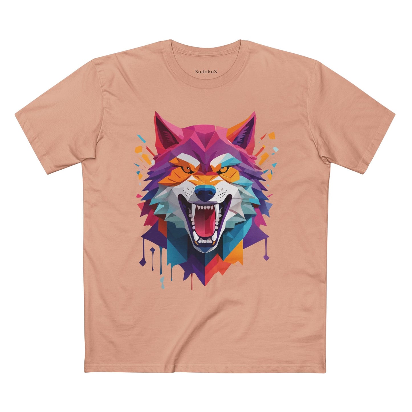 Wolf Graphic Unisex 100 Cotton Staple Tee with Animal Design Artwork 17