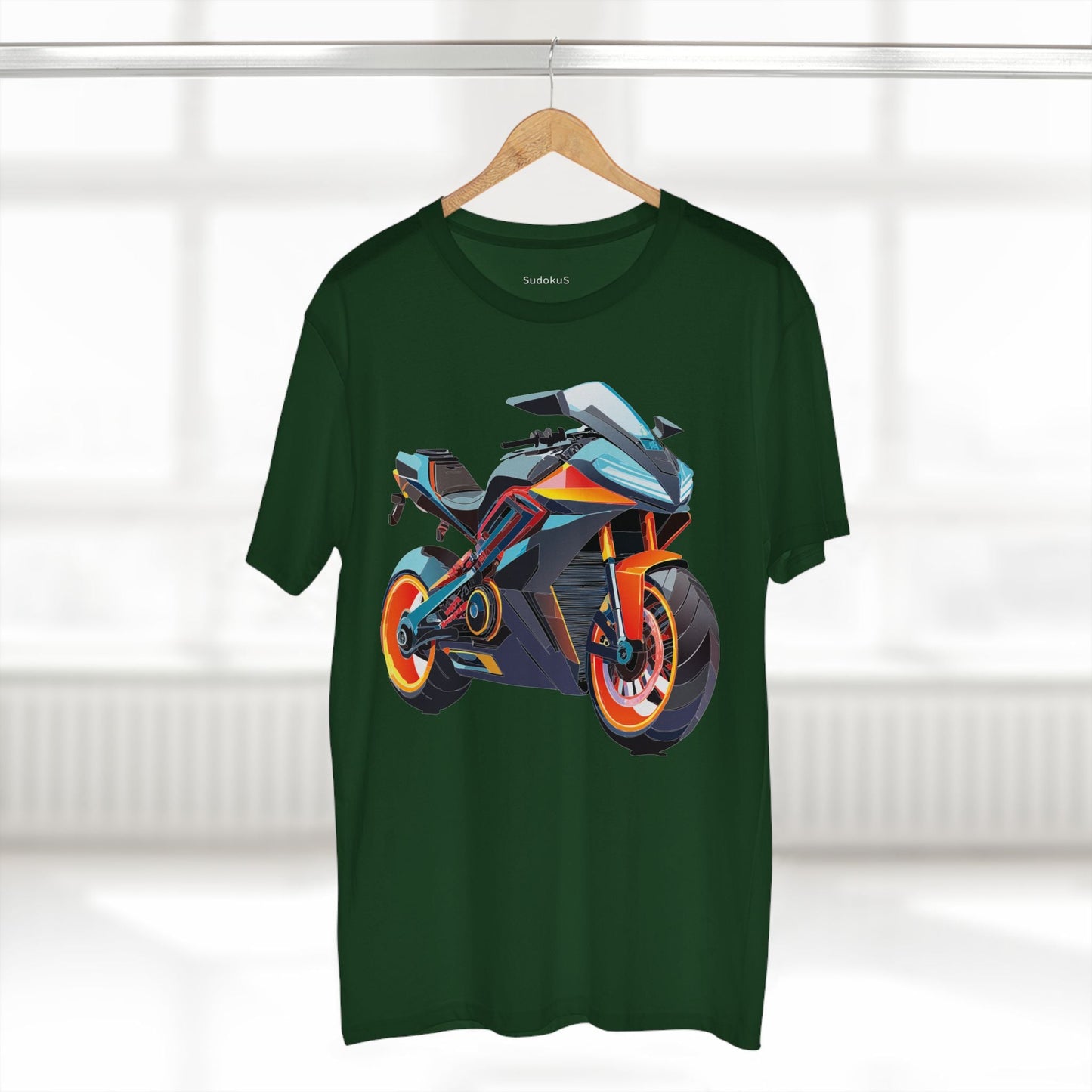 Moto Bike Graphic Unisex 100 Cotton Staple Tee 28