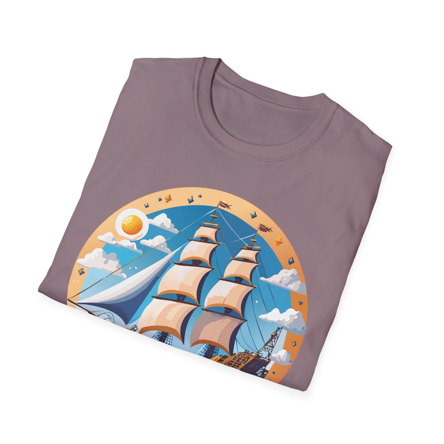 Unisex Nautical Frigate Ship T Shirt Vessel Tee Gildan Softstyle 64000 100 Percent Ring Spun Cotton