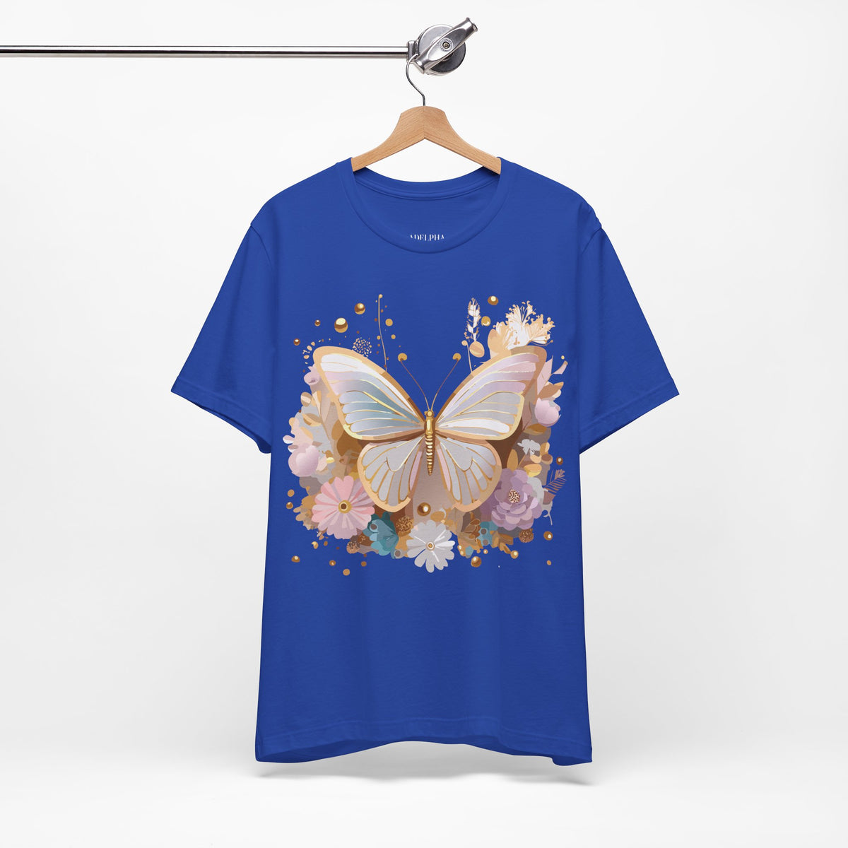 Butterfly Graphic Unisex Cotton Bella+Canvas Tee with Art Design n67
