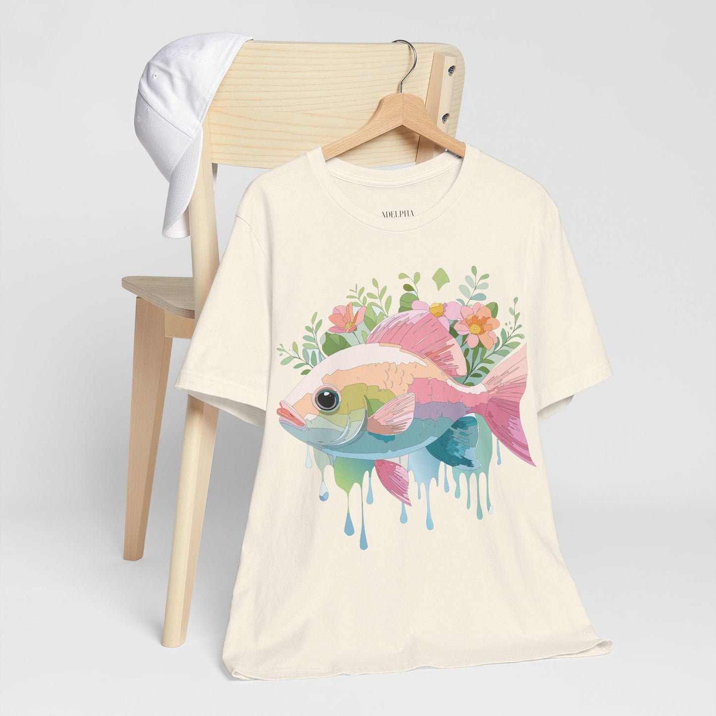 Fish Shirt Graphic Tee Unisex Adelpha Art Design Vintage Inspired Artwork for Everyday Wear