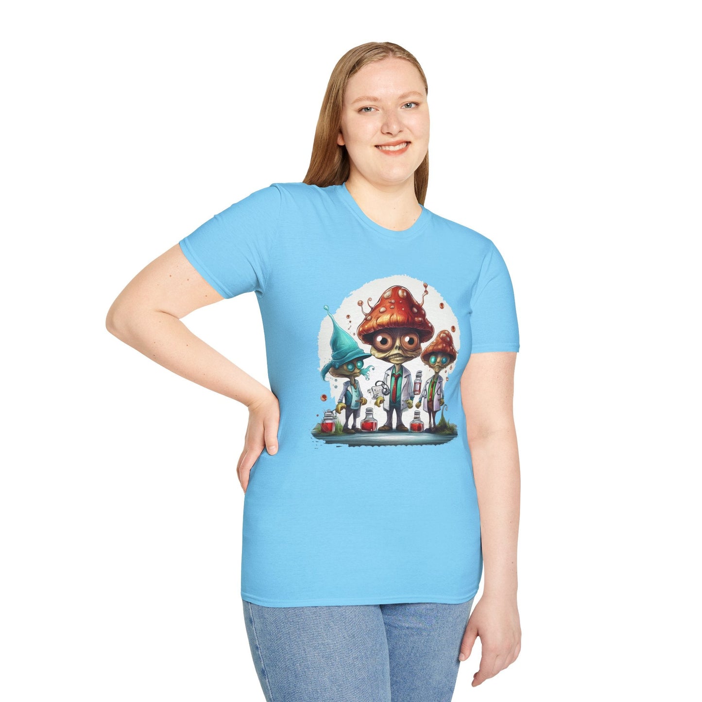Mashroom Tee Shirt Unisex Funny Mashroom Design Cotton Tee Gildan Softstyle 64000