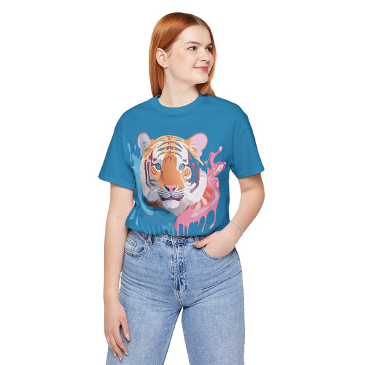 Tiger Graphic Unisex 100 Cotton Vintage Art with Animal Tee 19