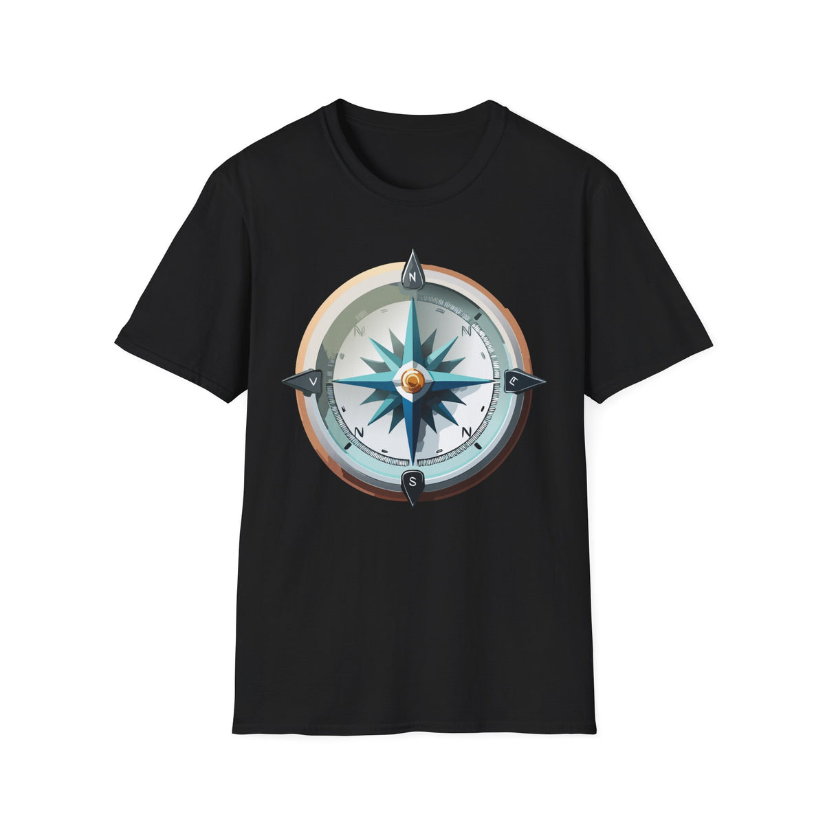 Vintage Compass Tee | Nautical Compass T-Shirt, Adventure Travel Graphic Design Unisex 100 Cotton Gildan T-Shirt