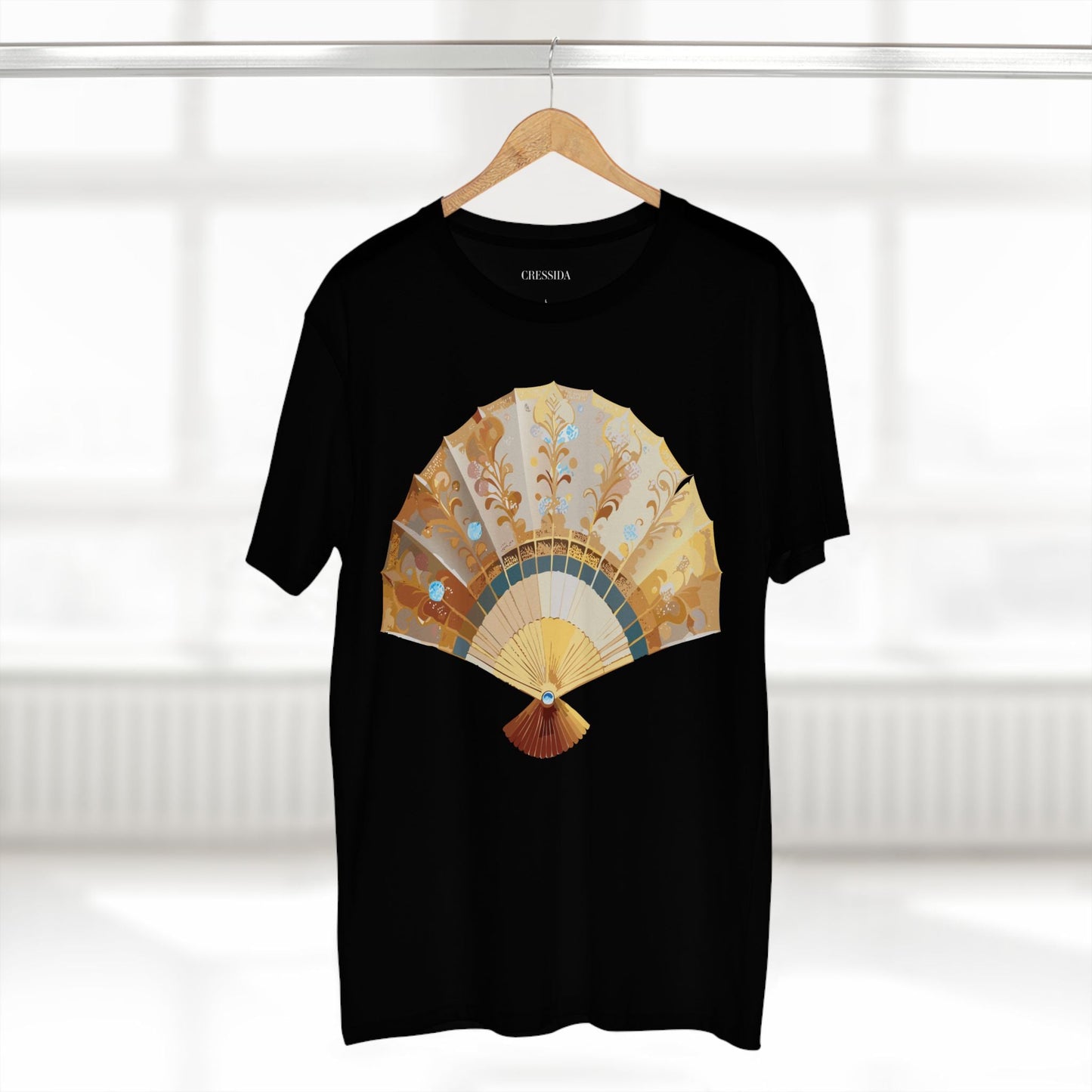 Antique Fan Graphic Design T-Shirt Unisex 100 Cotton Floral Carnival Artwork Tee 21
