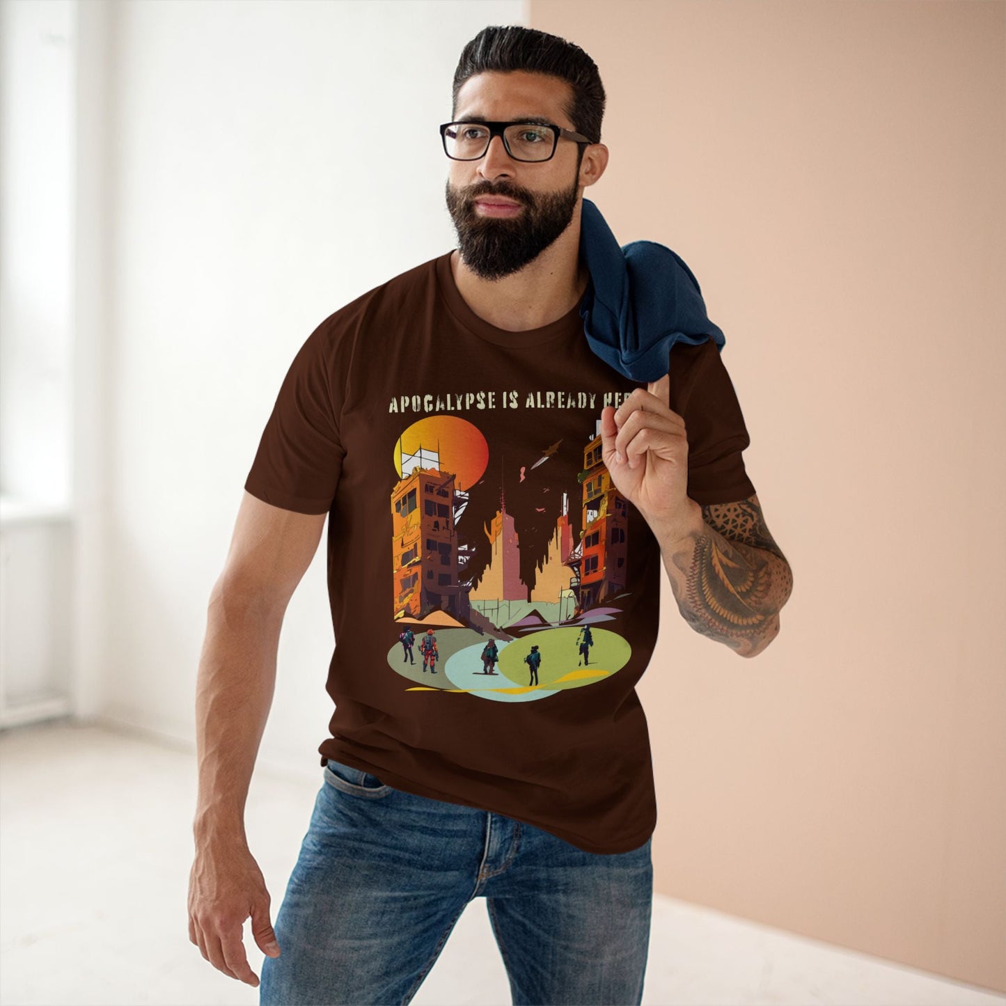 Cataclysm Doomsday Shirt Unisex Premium Cotton Tee With Original Art Design From Retro2Nova