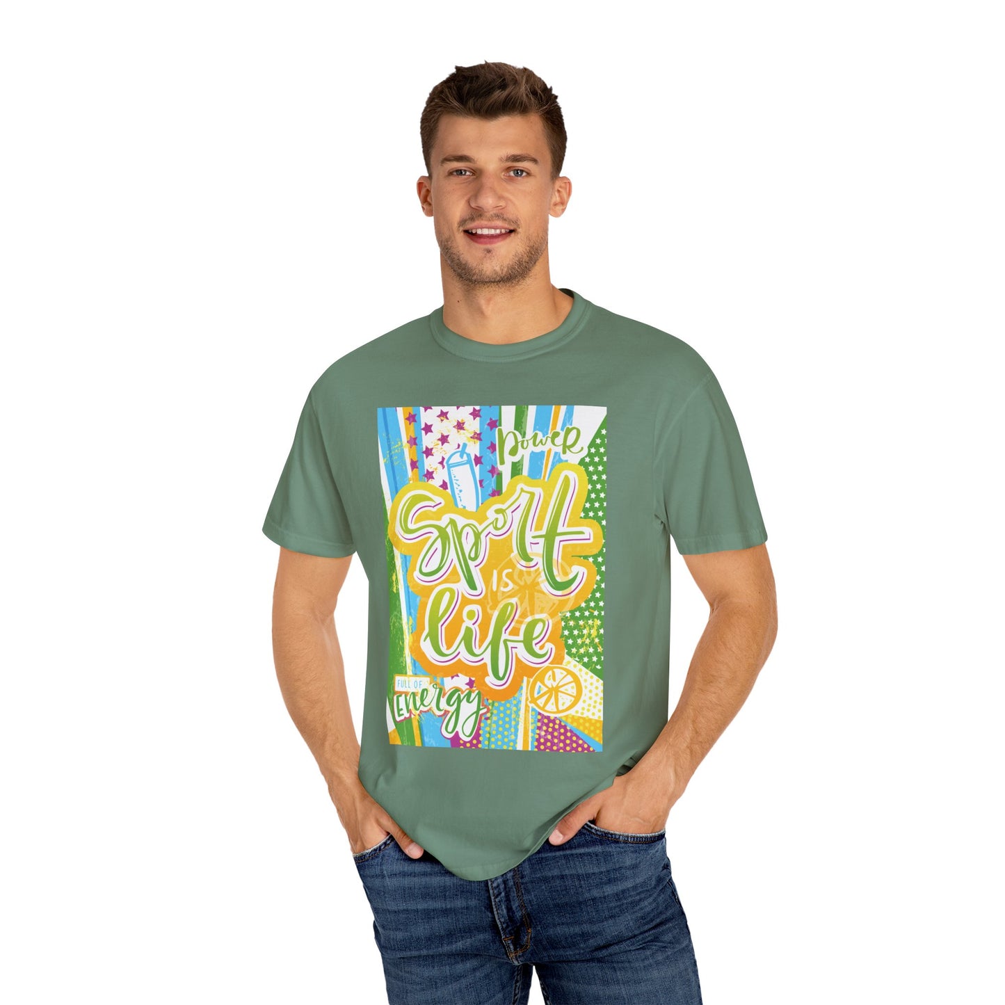 Unisex-T-Shirt mit Sports-Art-Design