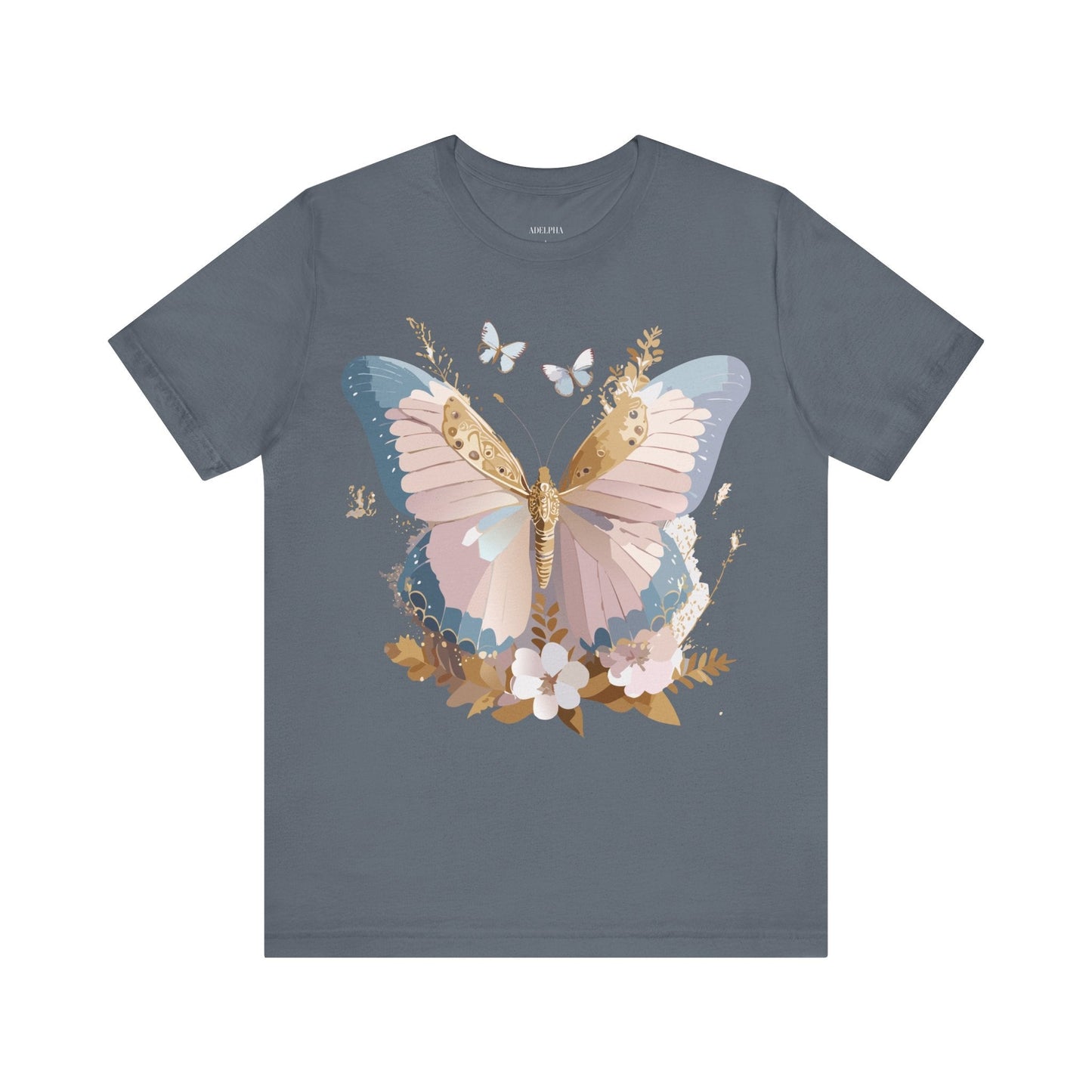 Butterfly Graphic Tee Unisex Short Sleeve Art Design By Adelpha