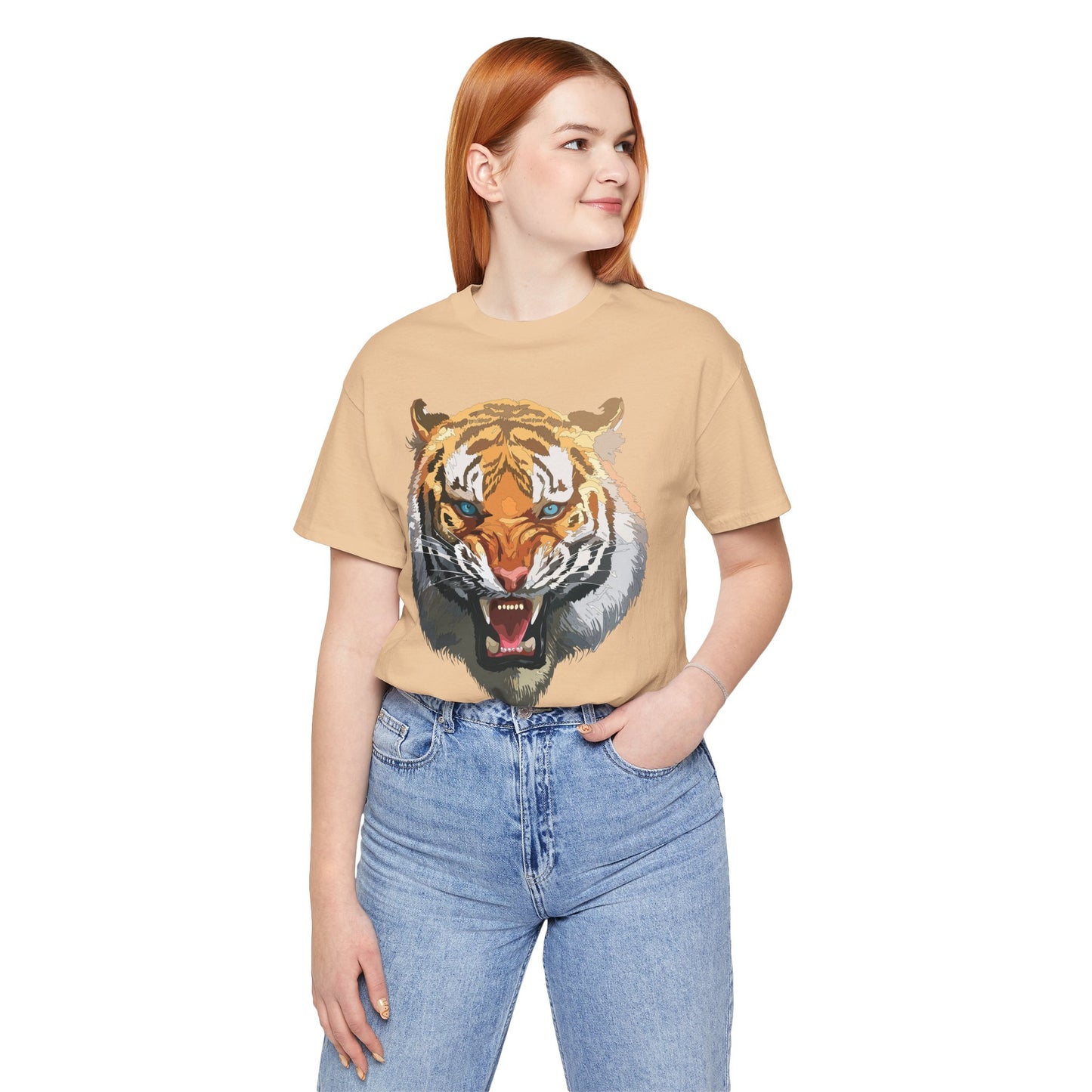 Tiger Shirt, Animal Shirt, T-Shirt with Tiger, Art Design Tee, Wild Animals Tees, Safari T-Shirt, Graphic Design Tee 15
