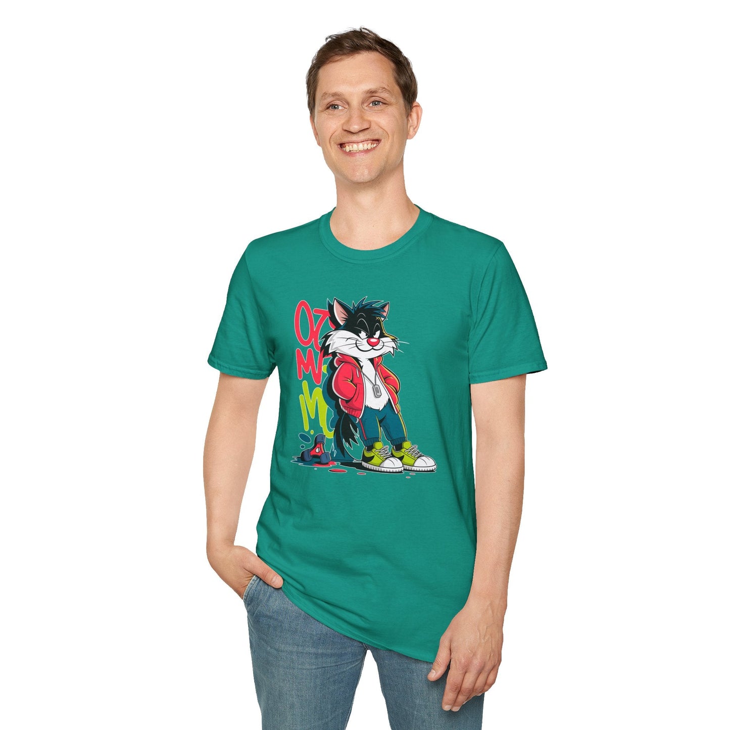 Cartoon T Shirt With Animals And Animation Tee For Unisex Softstyle Gildan 64000