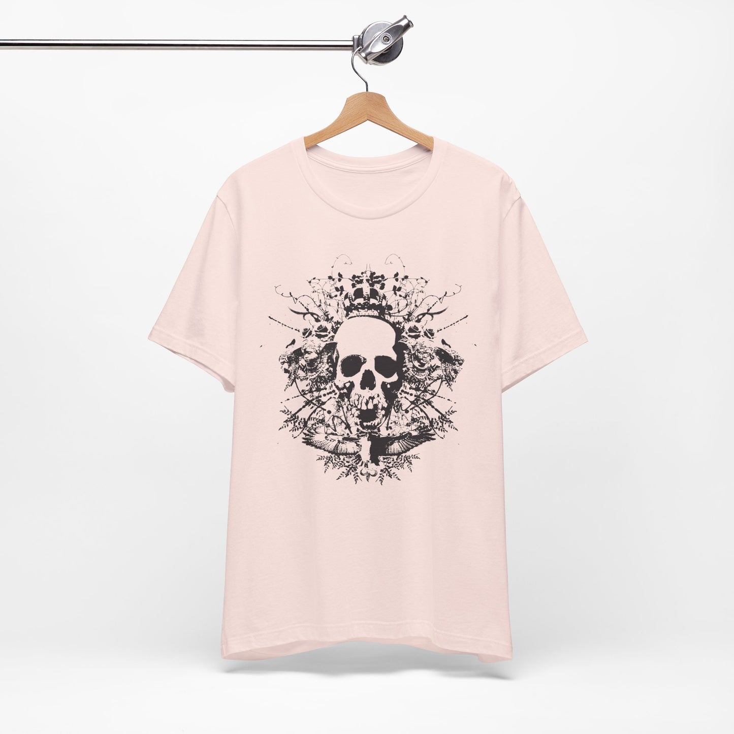 Dark Skull Graphic Design Tee, Skull Shirt, Vintage Tees, Art Design T-Shirt, Vintage Graphic Tee, Art Shirts with Skulls