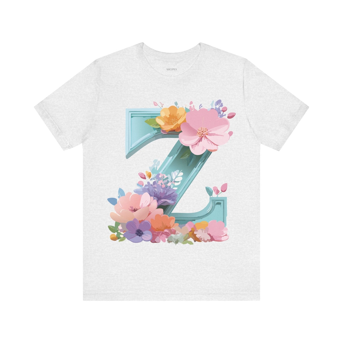 Letter Z Shirt Graphic Tee Unisex Jersey Short Sleeve Premium Vintage Inspired Artwork Adelpha