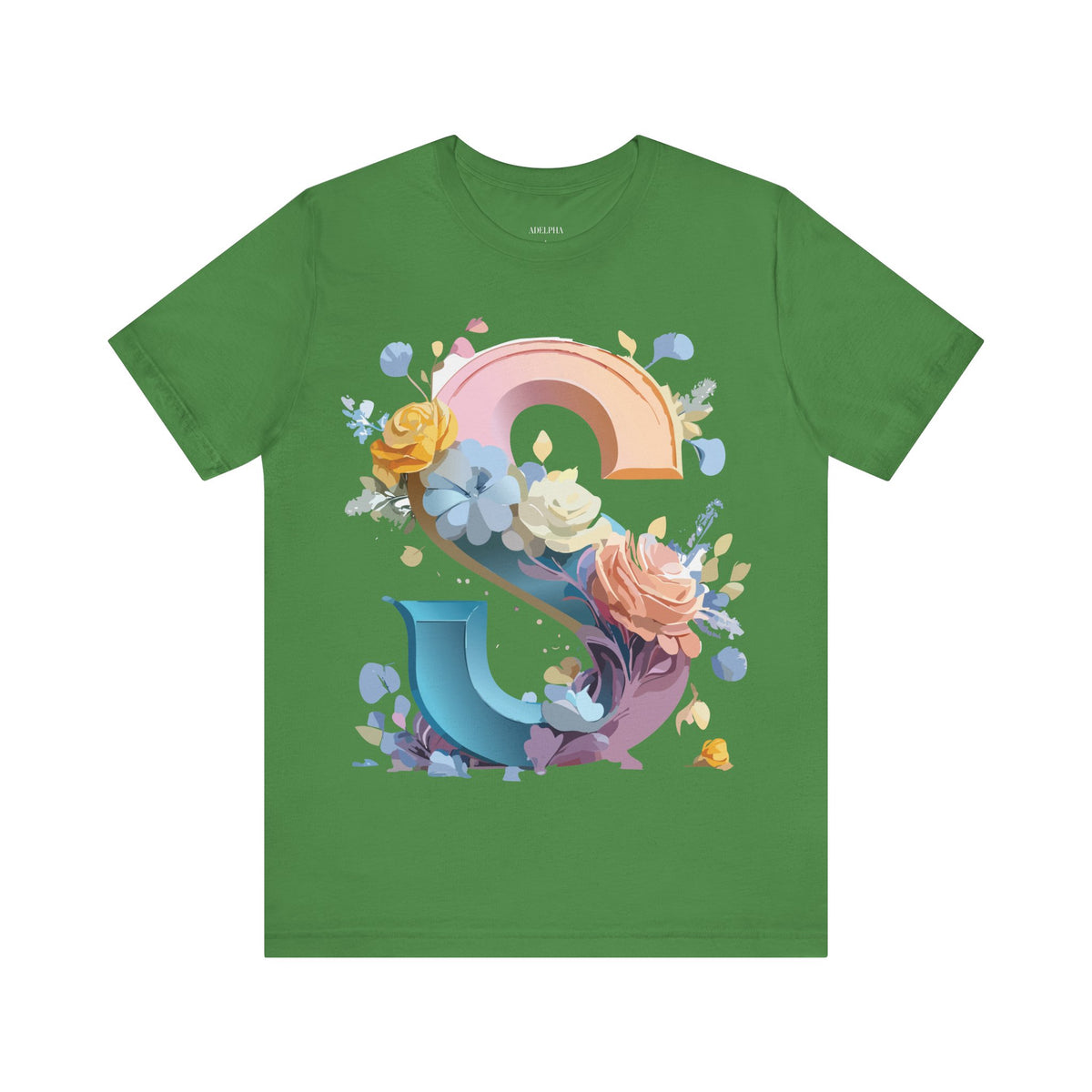 Letter S Graphic Unisex Cotton Bella+Canvas Tee with Art Letter Design