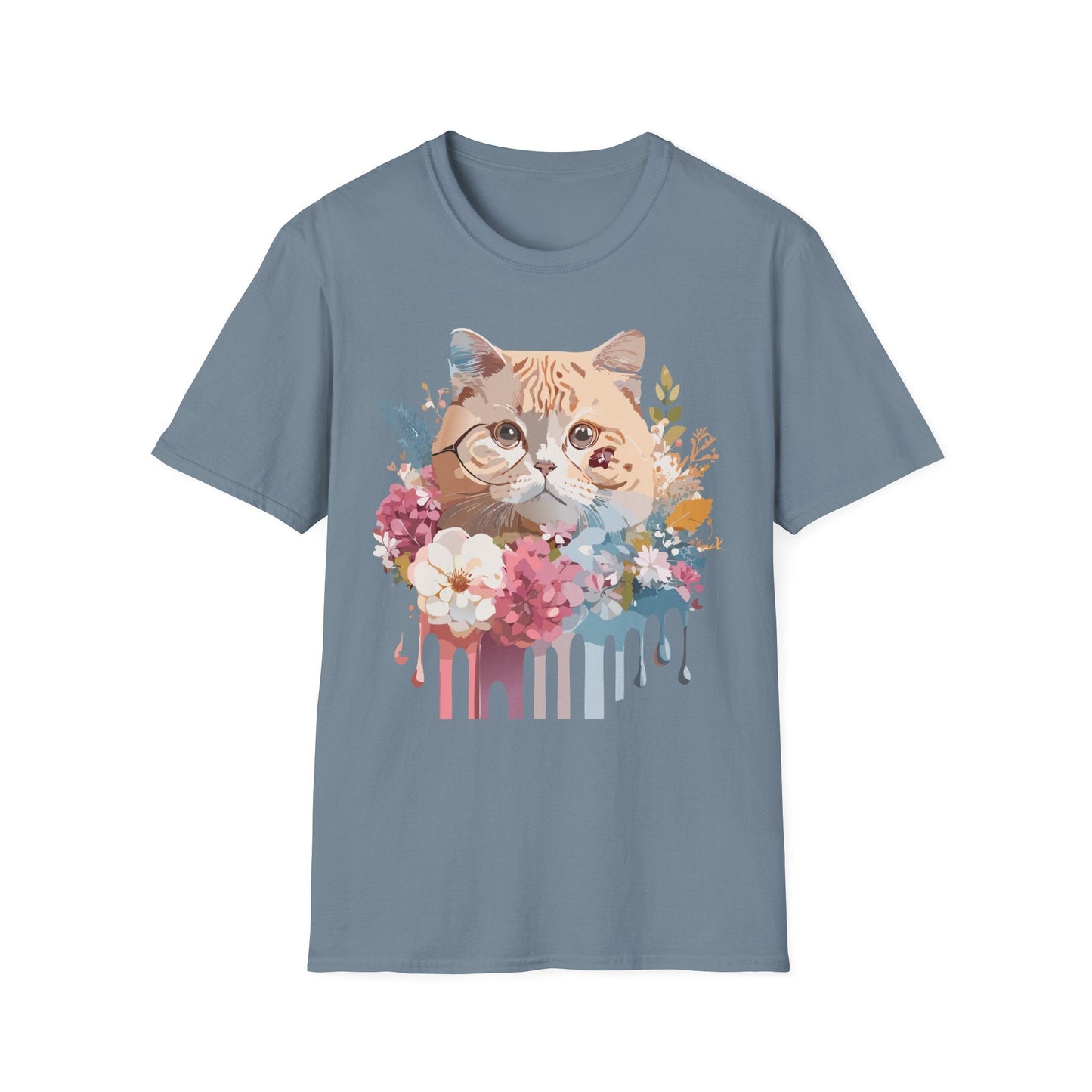 Cat Shirt Unisex Cat Tee Kitten Print Softstyle Gildan 64000
