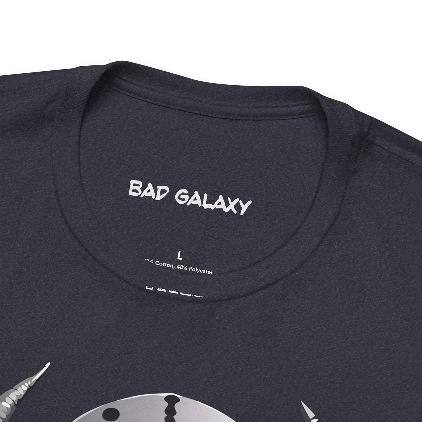 Alien Tee Shirt From Bad Galaxy 100 Percent Cotton Eco Friendly Ink Printed In USA