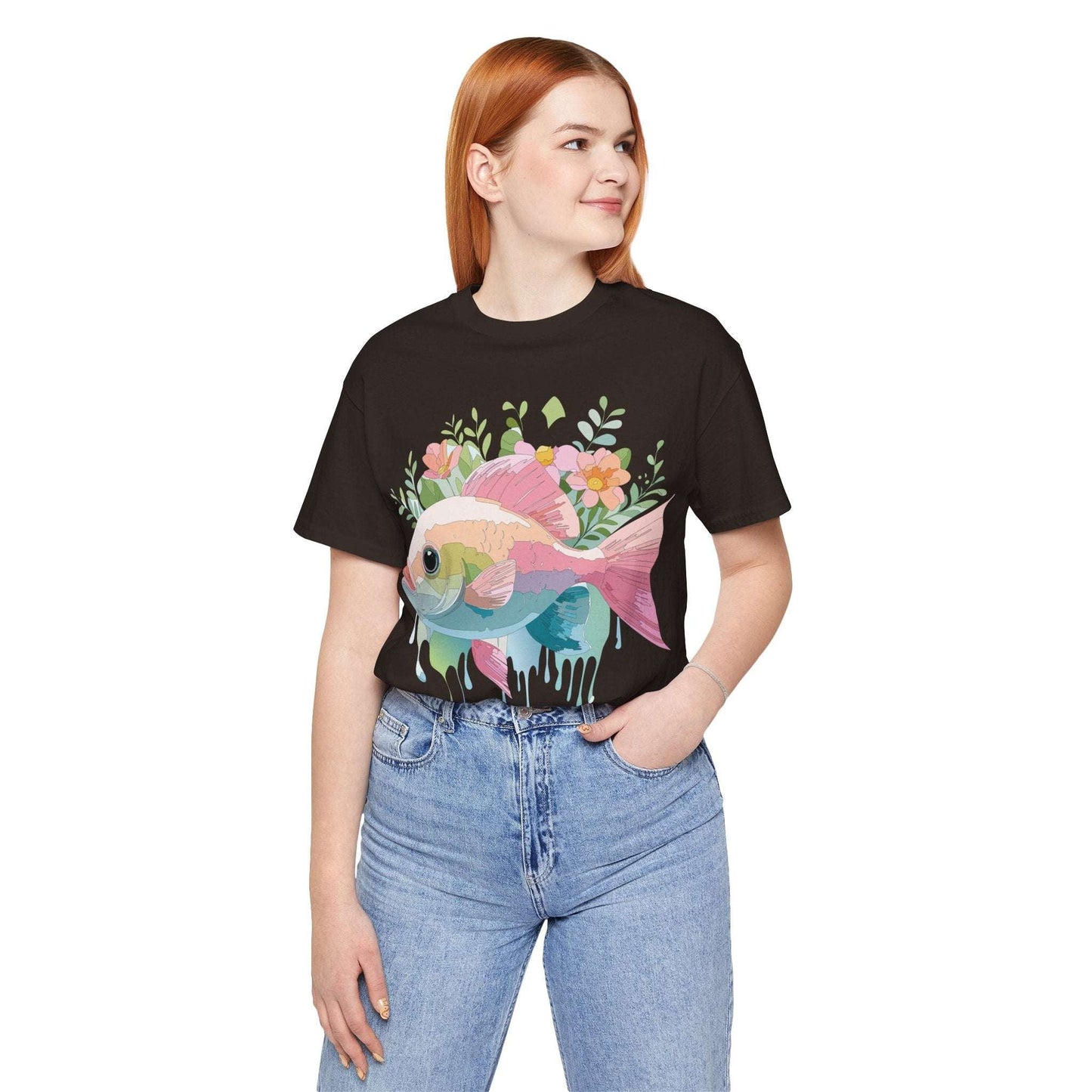 Fish Graphic Unisex 100 Cotton Vintage Artwork Tee 1