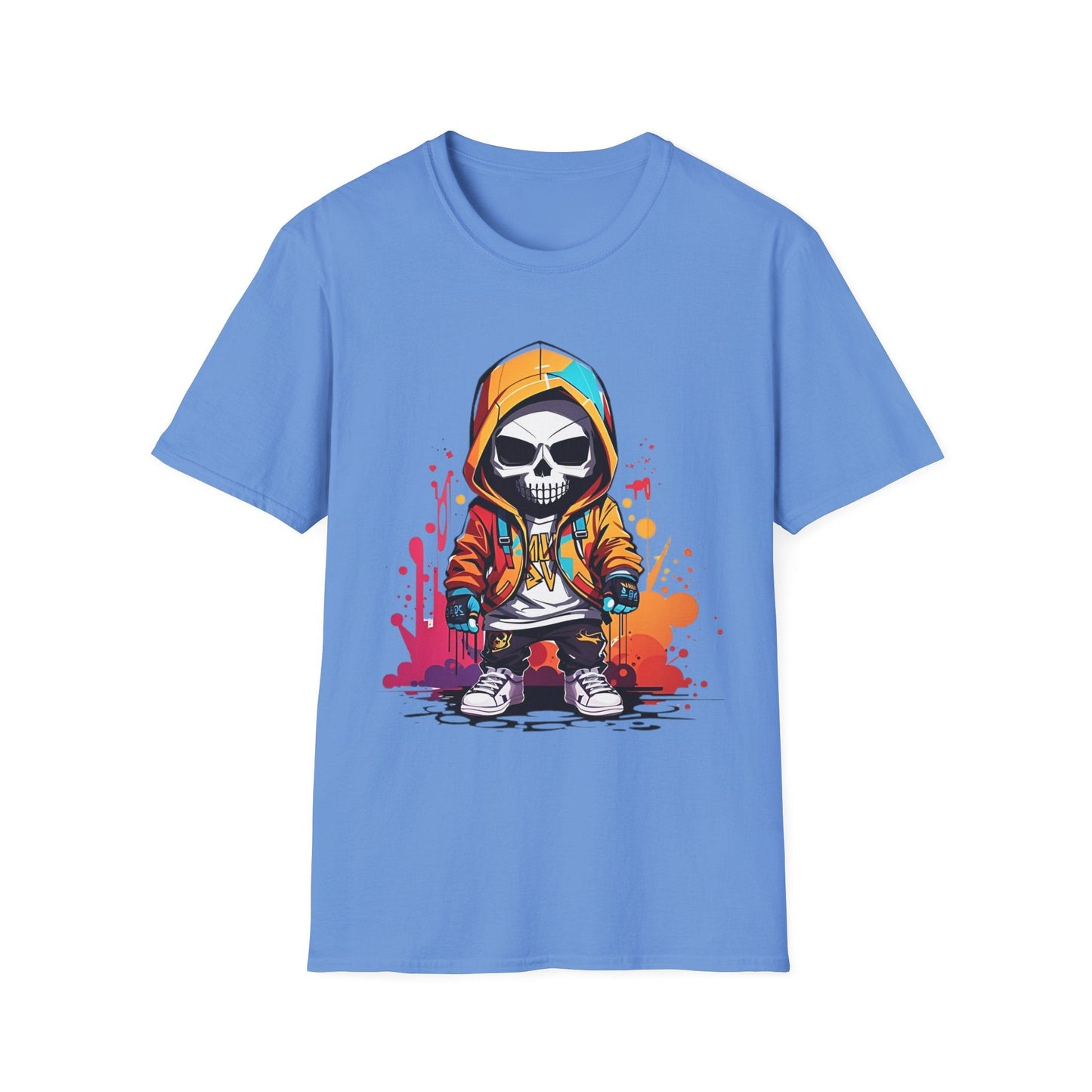 Skull Shirt Unisex Skeleton Graphic Tee Gildan Softstyle 64000 100 Percent Cotton