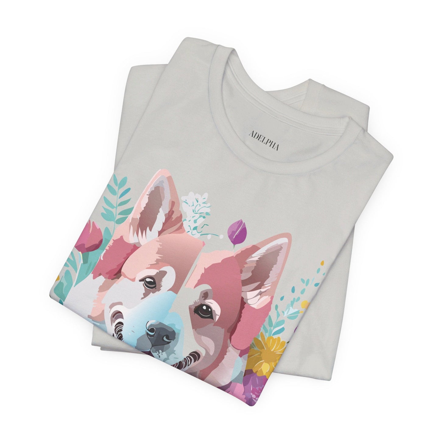 Unisex Graphic Dog Shirt Vintage Inspired Tee With Adelpha Artwork Short Sleeve Tee