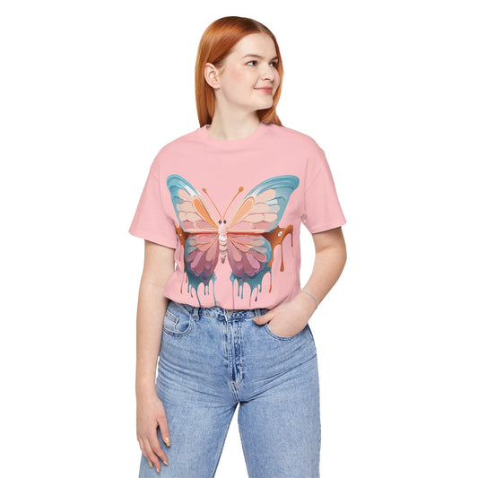 Butterfly Graphic Unisex 100 Cotton Lightweight Vintage Design Jersey Tee 87