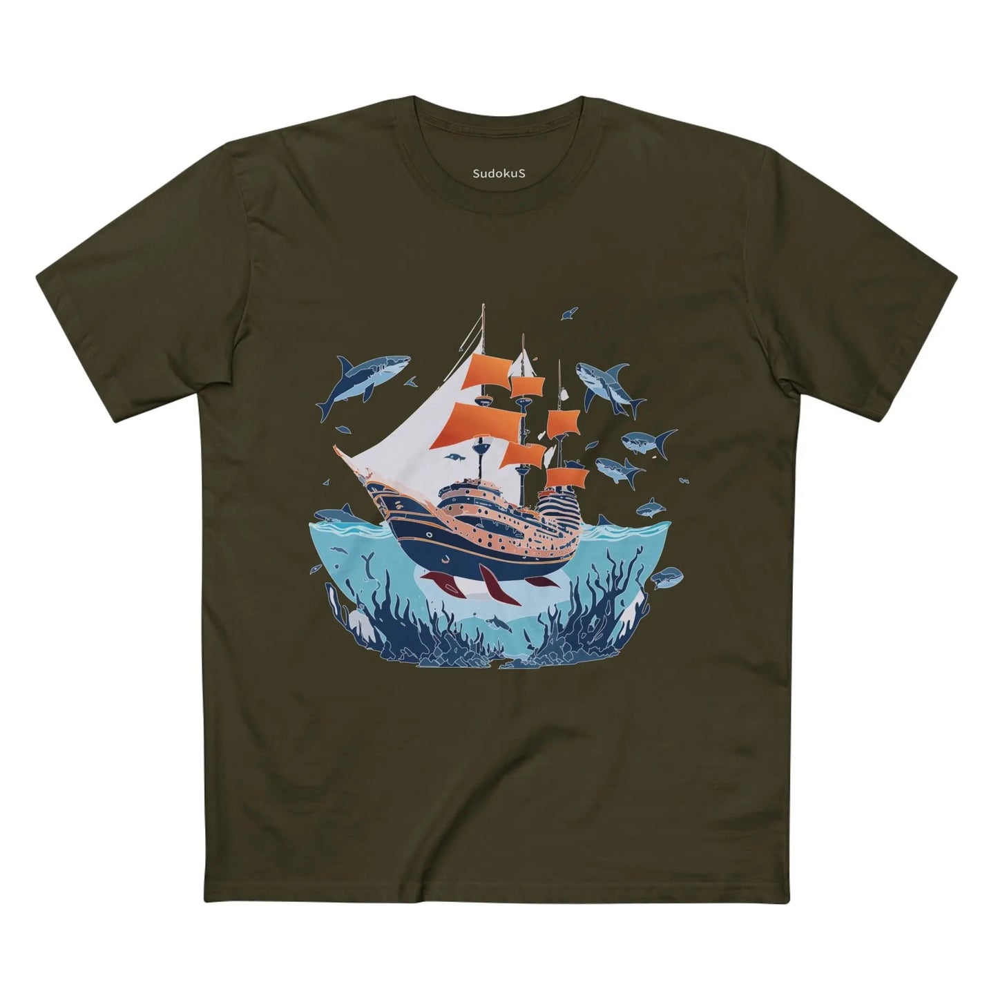 Ocean Coast Graphic Unisex 100 Cotton Staple Tee 26