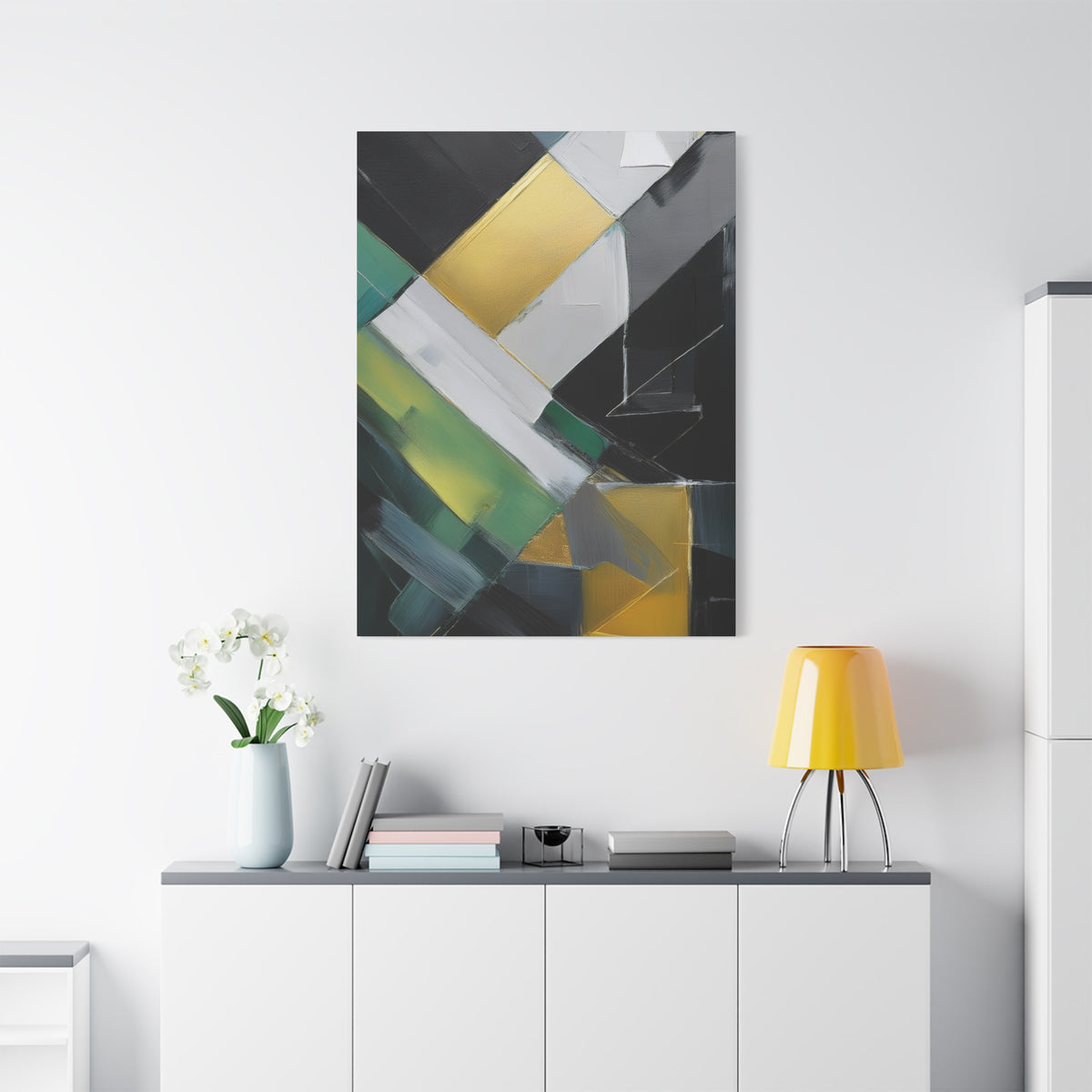 Abstract Geometric Painting Print Canvas 20x24,20x30,24x30 24x32,24x36,30x40 32x48,36x48,40x60 Pine-Wood Inner Frame ABS-78
