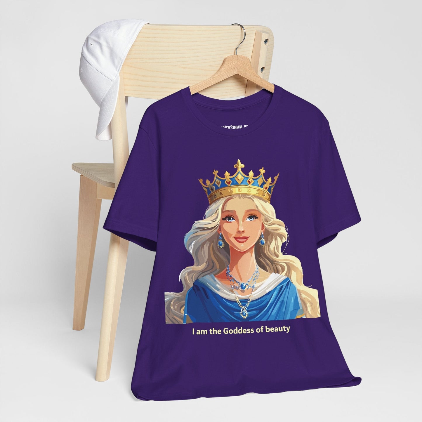 Goddess Graphic Tee Unisex Short Sleeve Original Art by Retro2Nova Premium Cotton